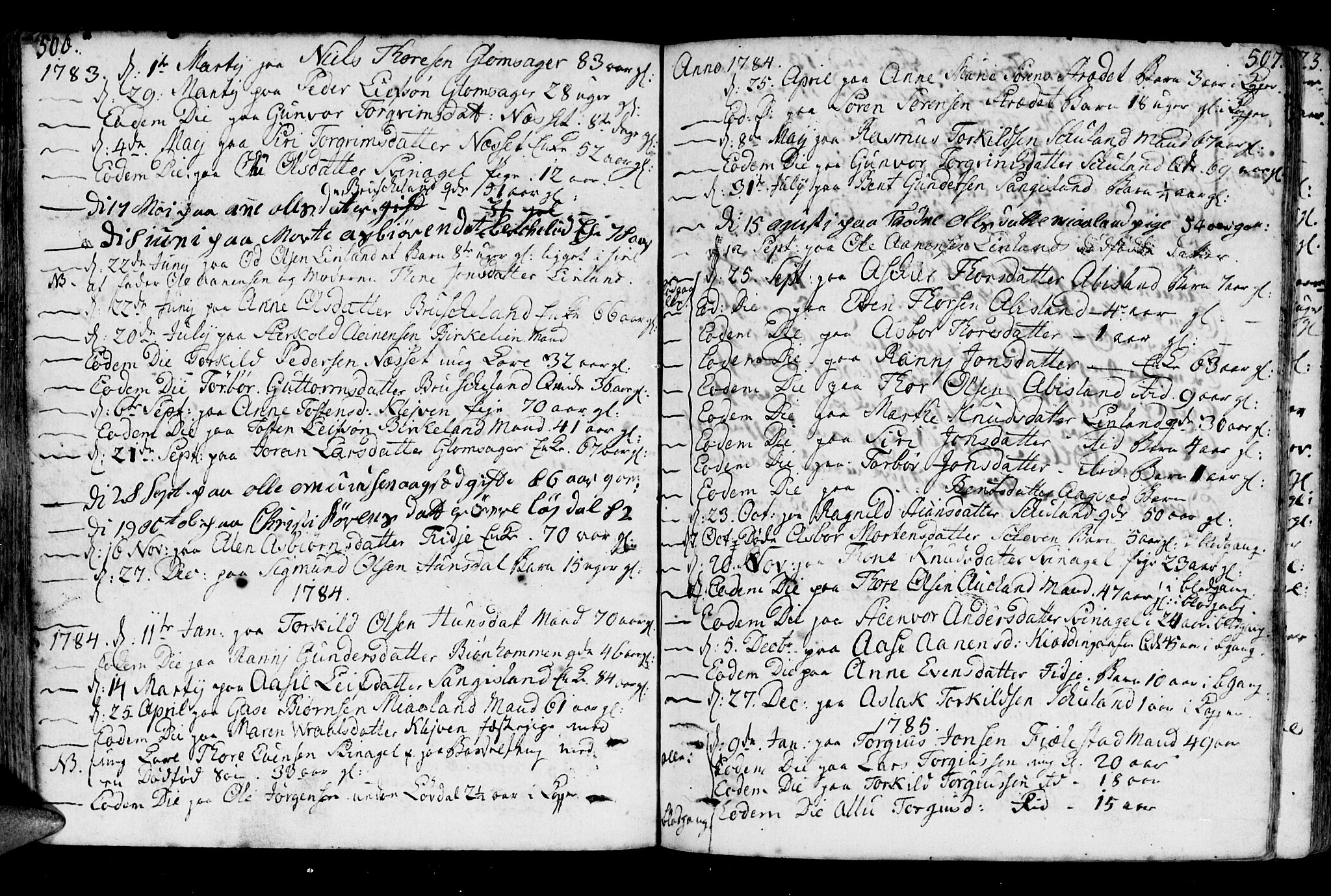 Holum sokneprestkontor, SAK/1111-0022/F/Fa/Fab/L0004: Parish register (official) no. A 4, 1774-1847, p. 506-507