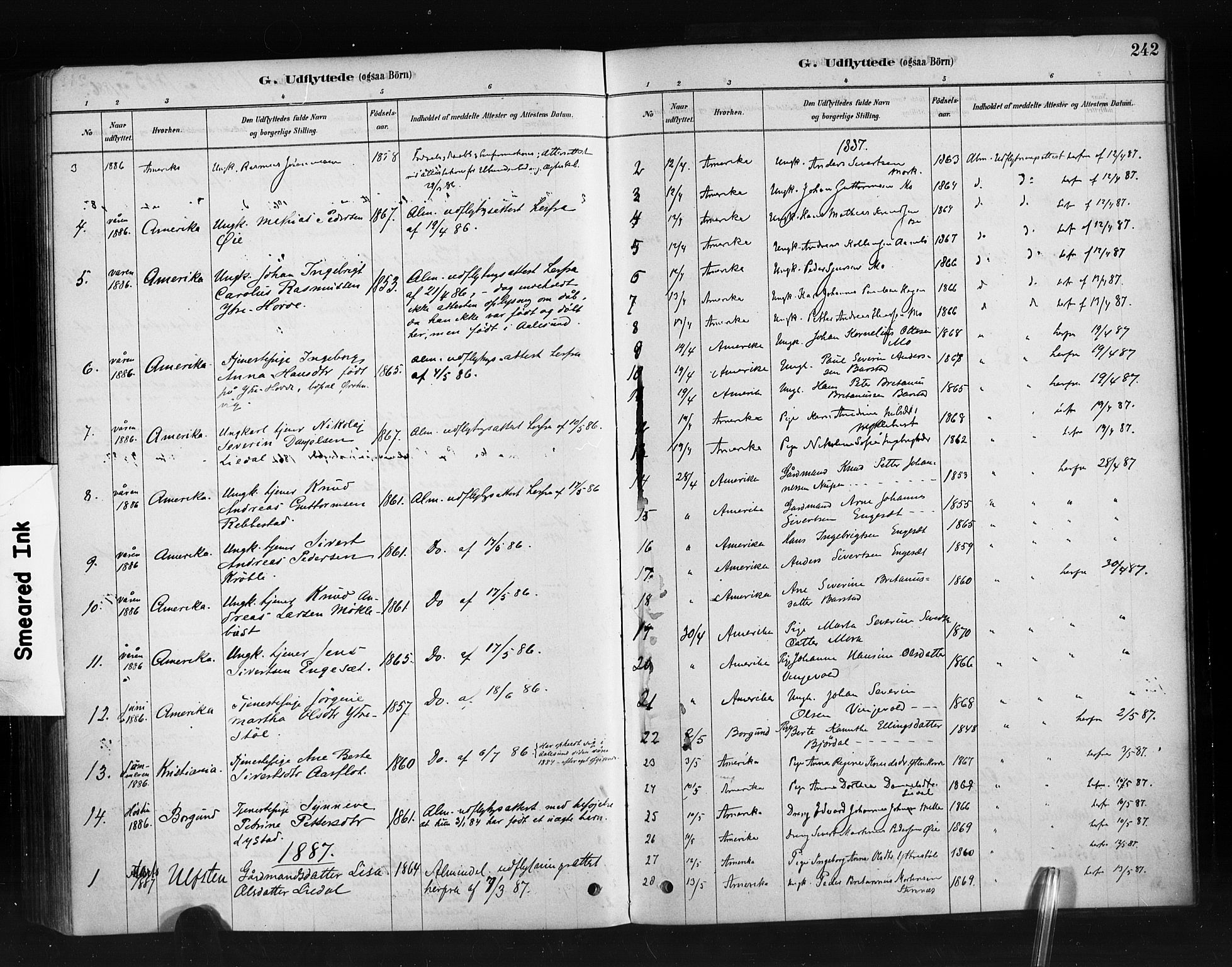 Ministerialprotokoller, klokkerbøker og fødselsregistre - Møre og Romsdal, SAT/A-1454/513/L0176: Parish register (official) no. 513A03, 1877-1889, p. 242