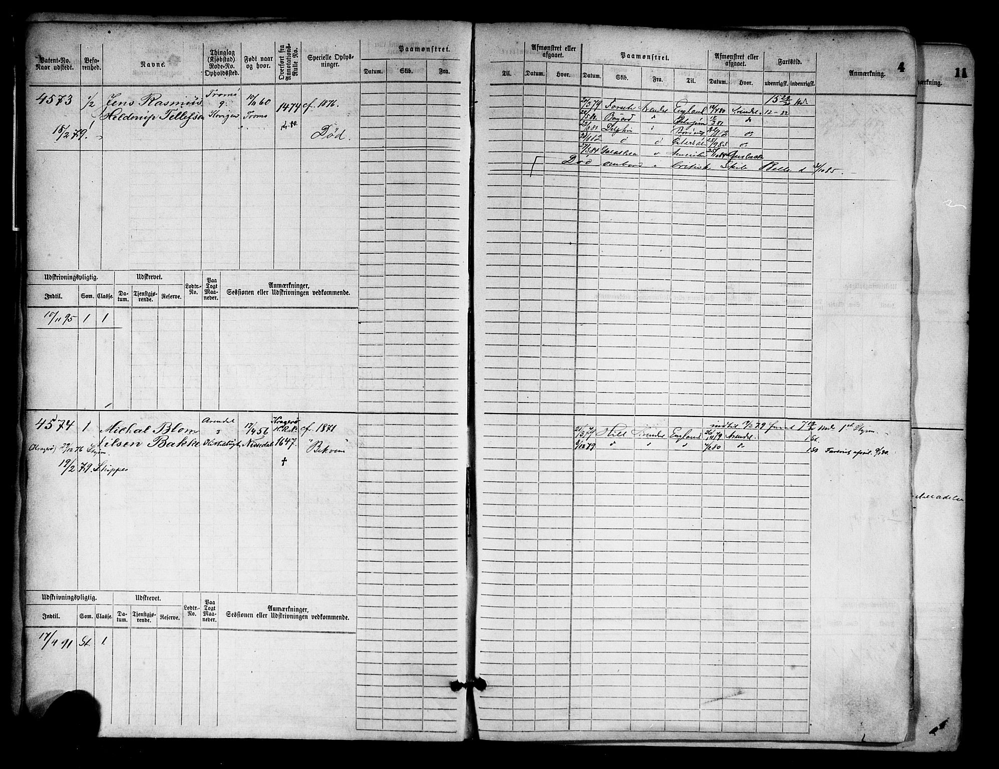 Arendal mønstringskrets, AV/SAK-2031-0012/F/Fb/L0016: Hovedrulle nr 4569-5322, S-14, 1879-1900, p. 5