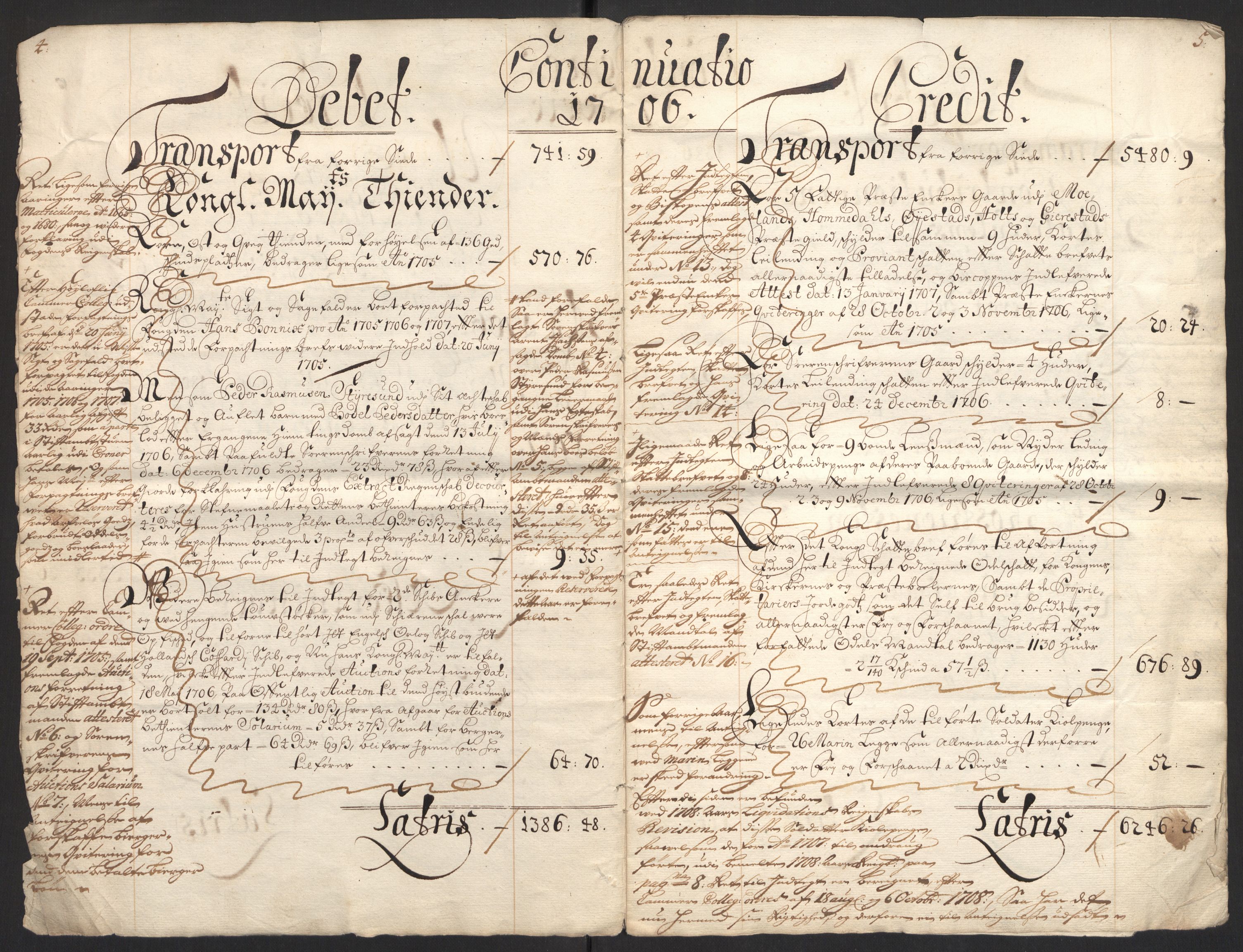 Rentekammeret inntil 1814, Reviderte regnskaper, Fogderegnskap, AV/RA-EA-4092/R39/L2318: Fogderegnskap Nedenes, 1706-1709, p. 5