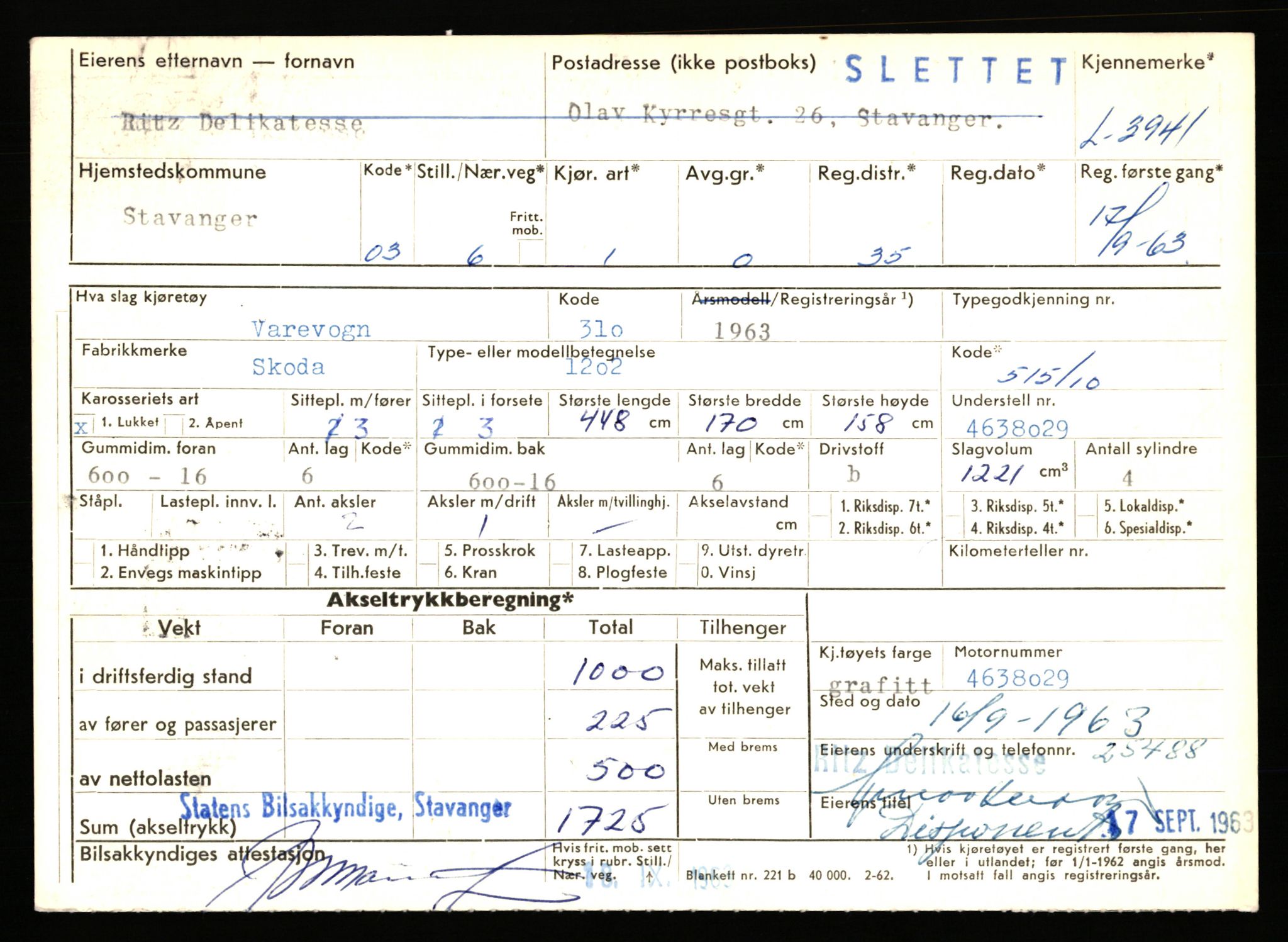 Stavanger trafikkstasjon, AV/SAST-A-101942/0/F/L0011: L-3700 - L-4199, 1930-1971, p. 1367