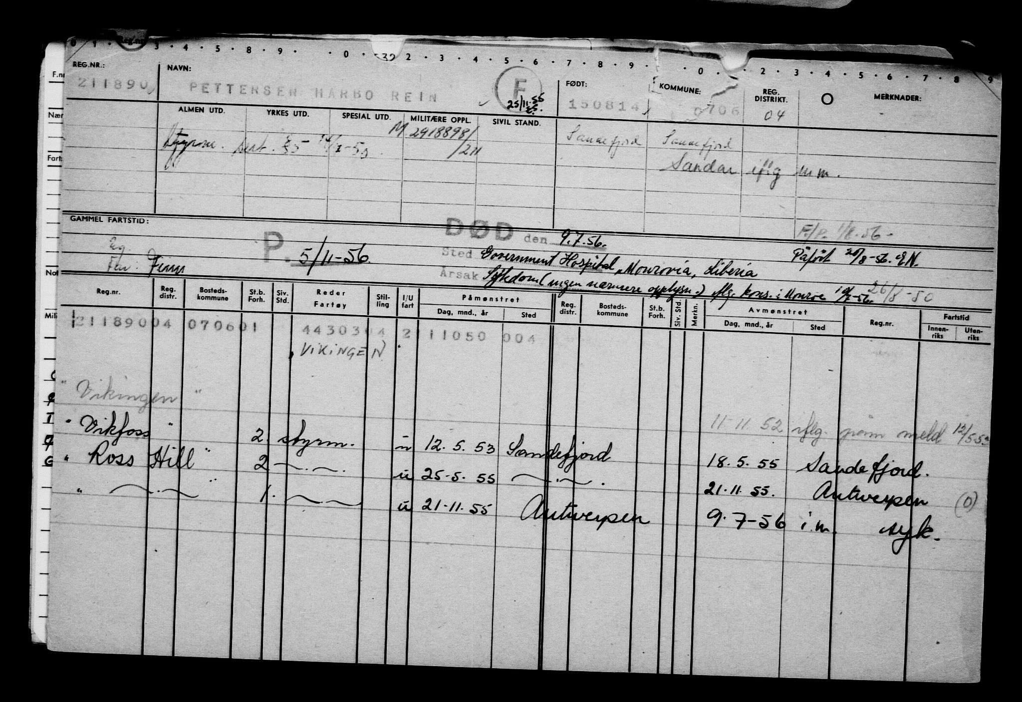 Direktoratet for sjømenn, AV/RA-S-3545/G/Gb/L0123: Hovedkort, 1914, p. 251