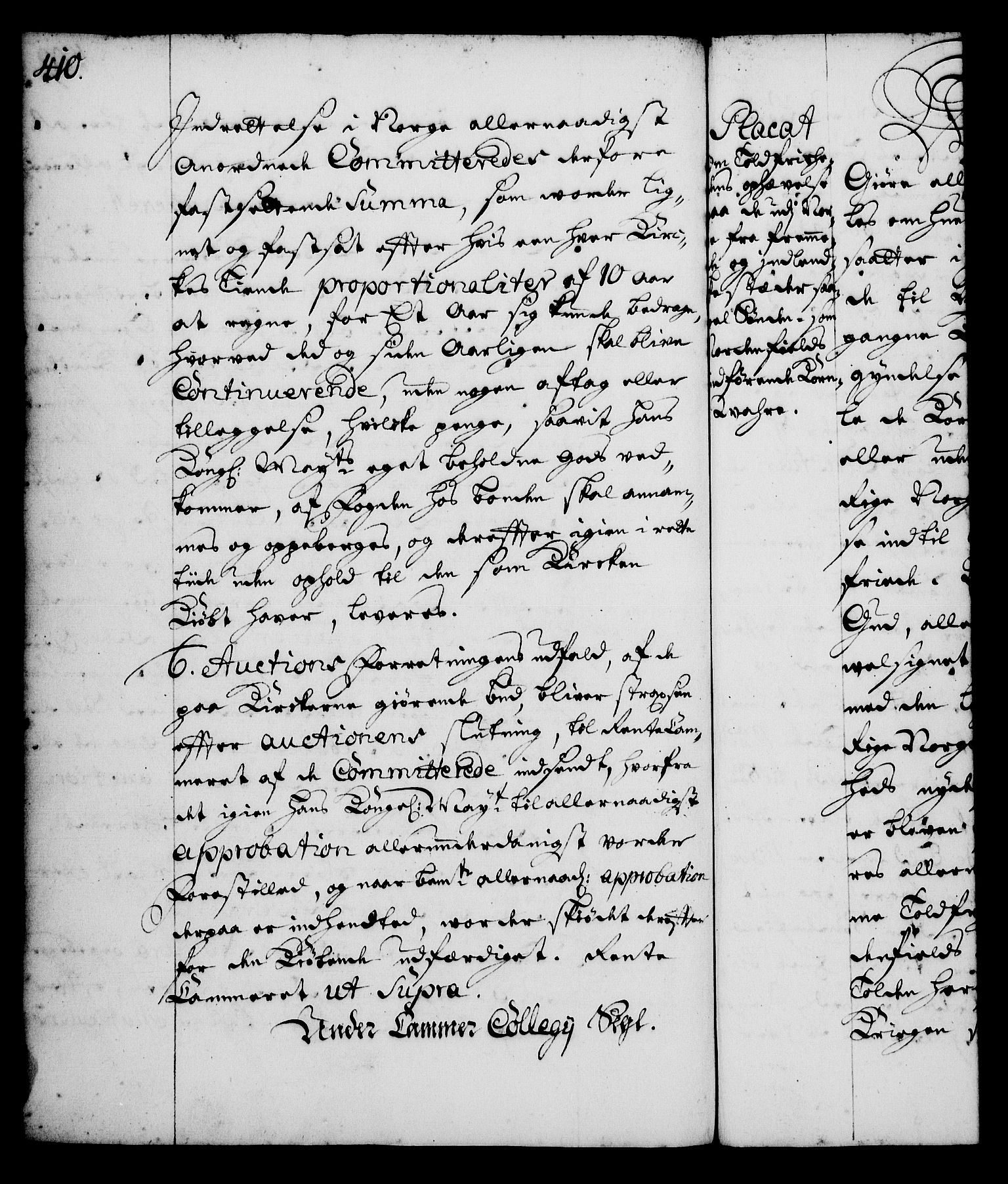 Rentekammeret, Kammerkanselliet, RA/EA-3111/G/Gg/Gga/L0001: Norsk ekspedisjonsprotokoll med register (merket RK 53.1), 1720-1723, p. 410