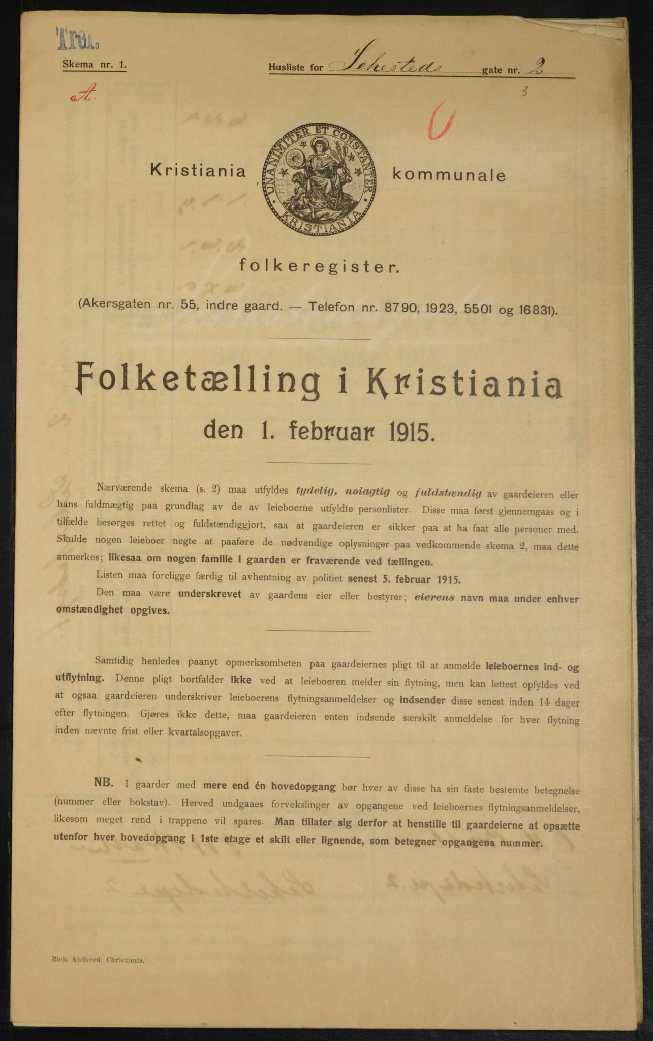 OBA, Municipal Census 1915 for Kristiania, 1915, p. 93550