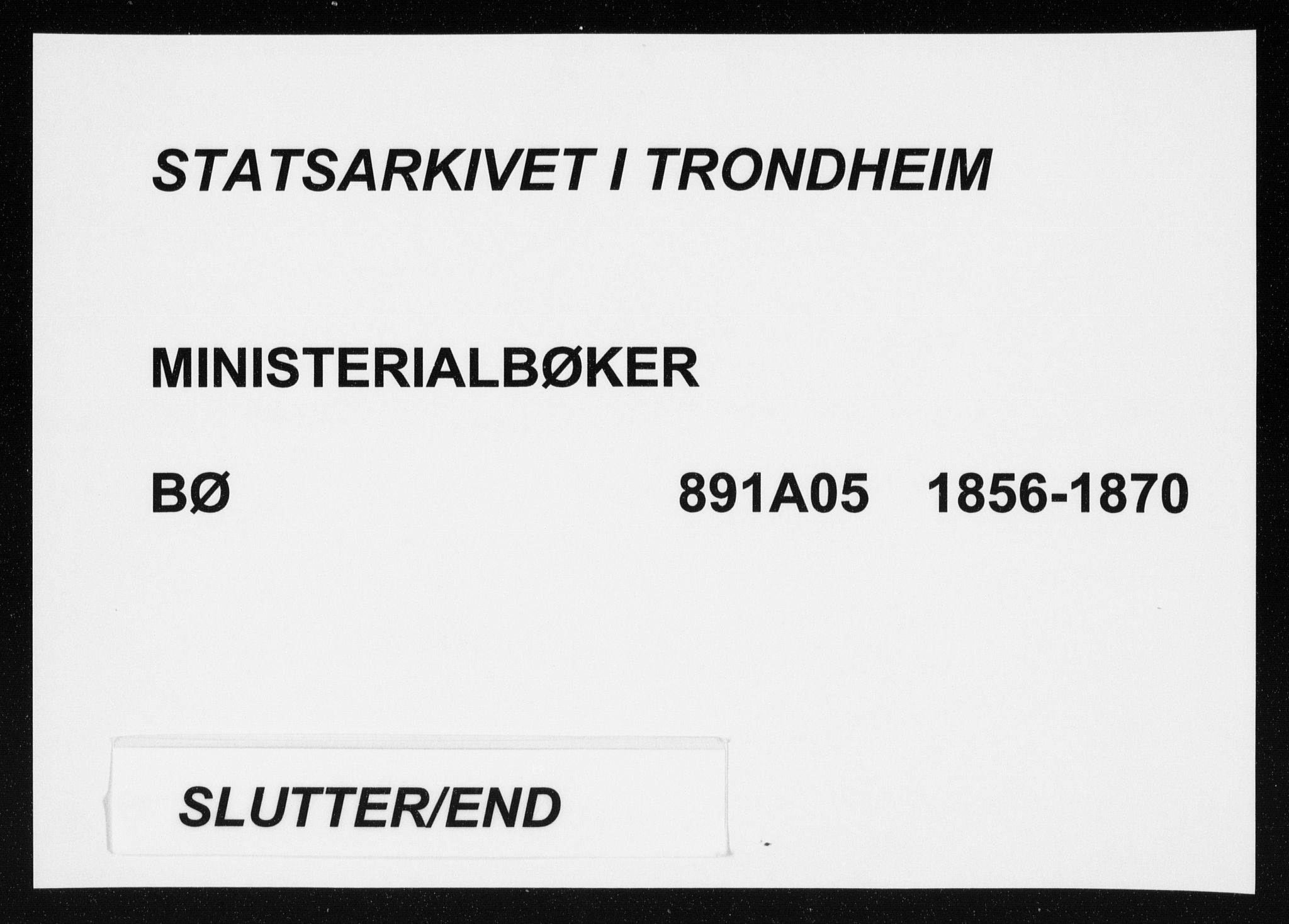 Ministerialprotokoller, klokkerbøker og fødselsregistre - Nordland, AV/SAT-A-1459/891/L1300: Parish register (official) no. 891A05, 1856-1870