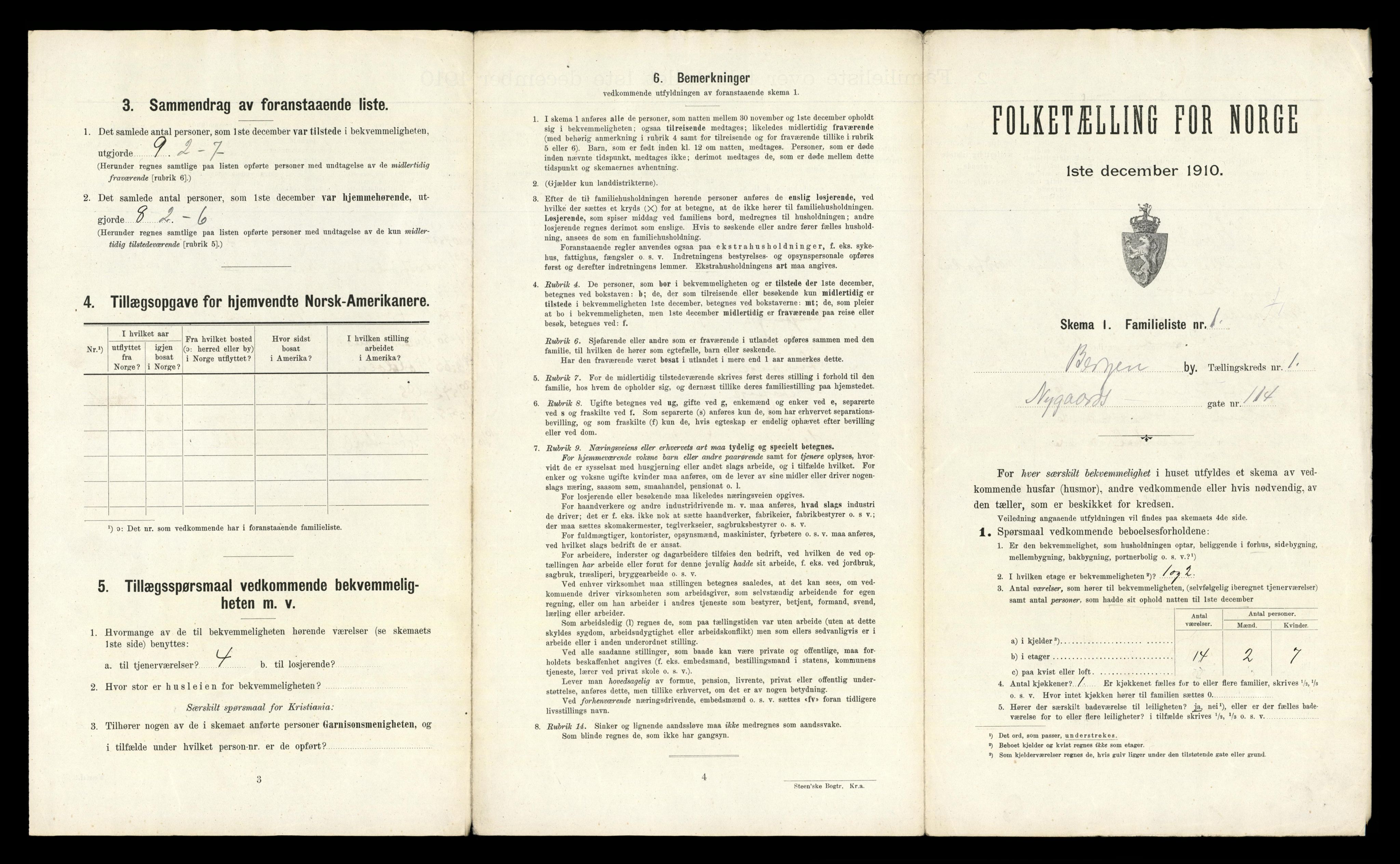 RA, 1910 census for Bergen, 1910, p. 413