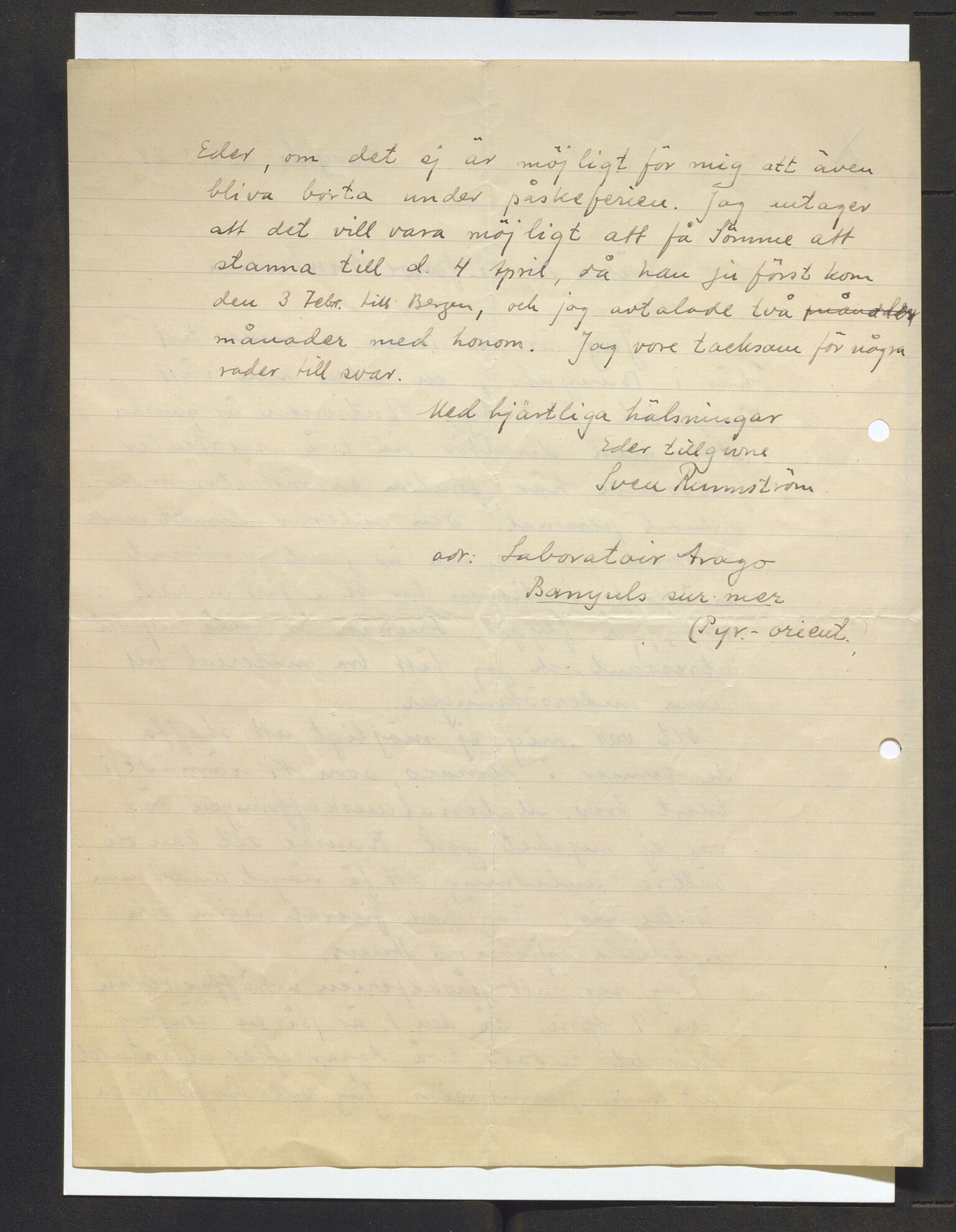 Bergens Museum, AV/SAB-A-17301/13/D/L0002: Korrespondanse , 1928-1940, p. 219