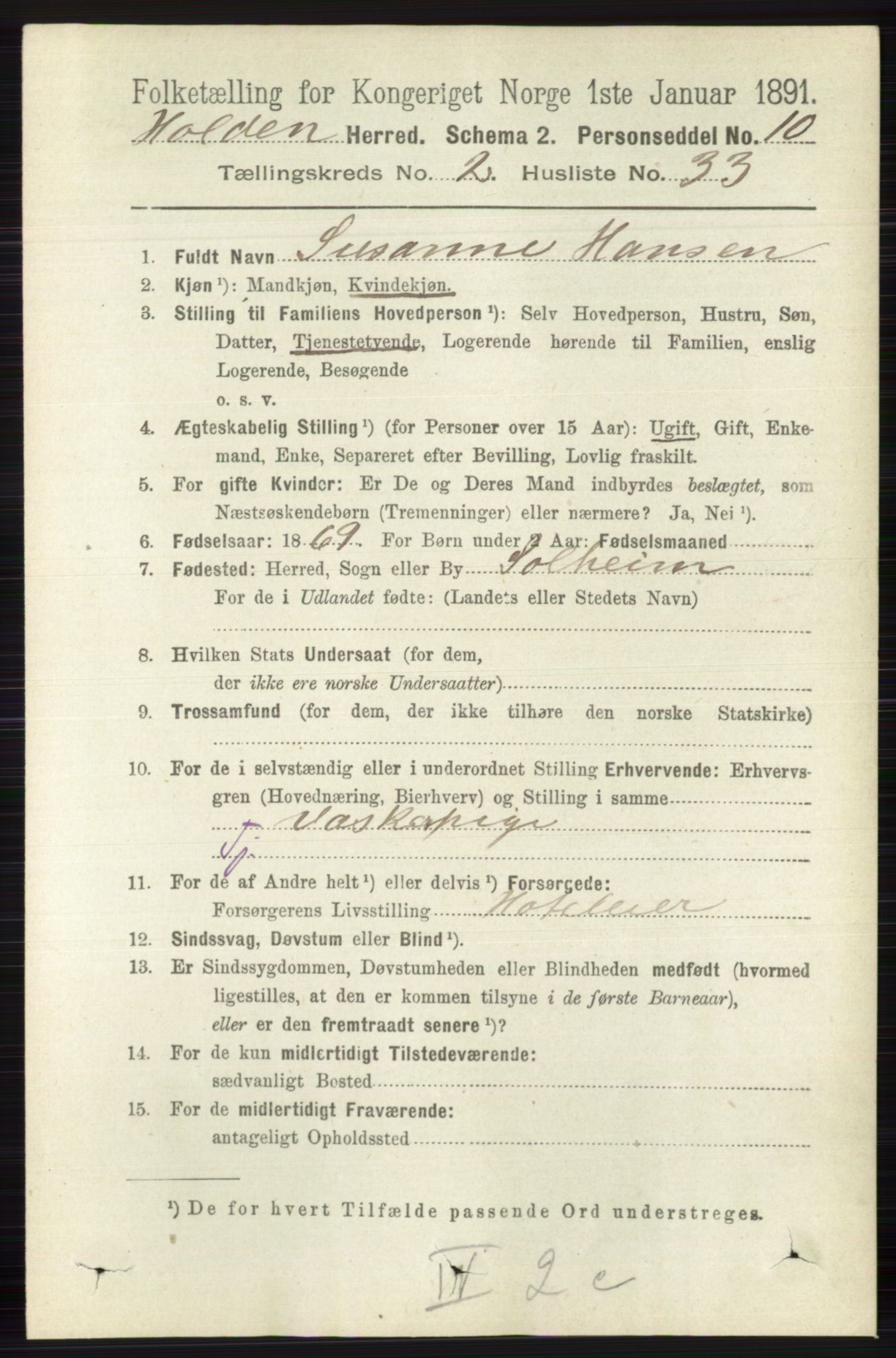 RA, 1891 census for 0819 Holla, 1891, p. 980