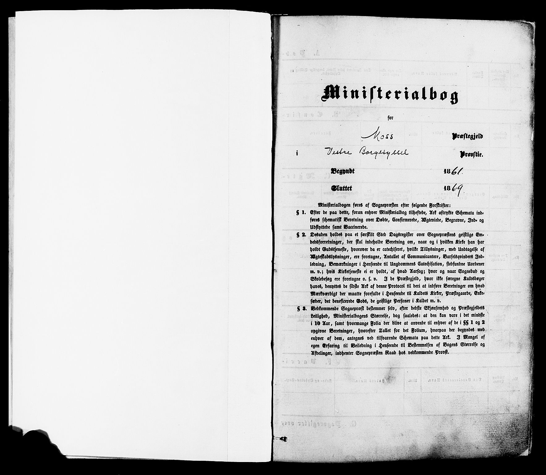 Moss prestekontor Kirkebøker, SAO/A-2003/F/Fa/L0009: Parish register (official) no. I 9, 1861-1869
