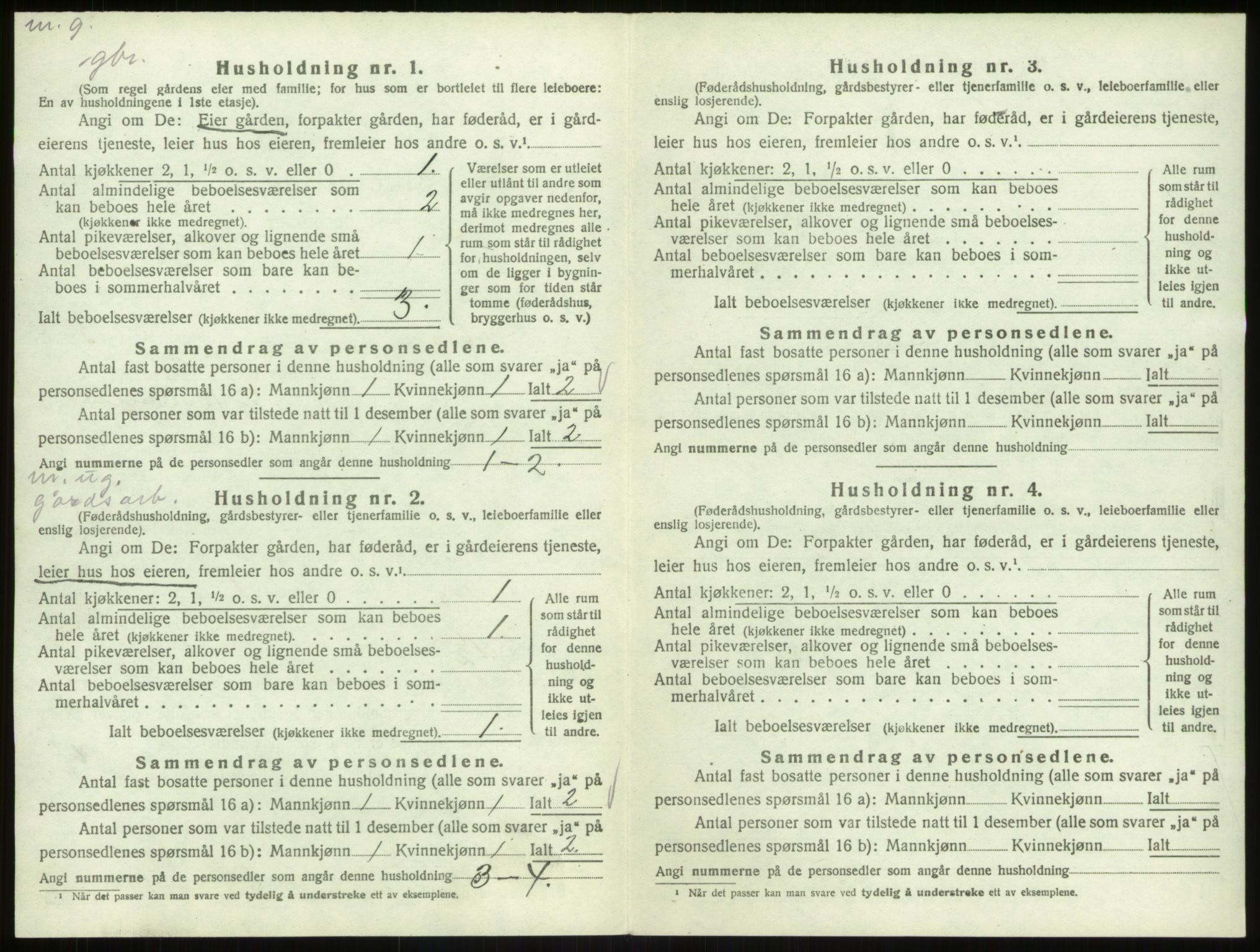 SAB, 1920 census for Åsane, 1920, p. 322