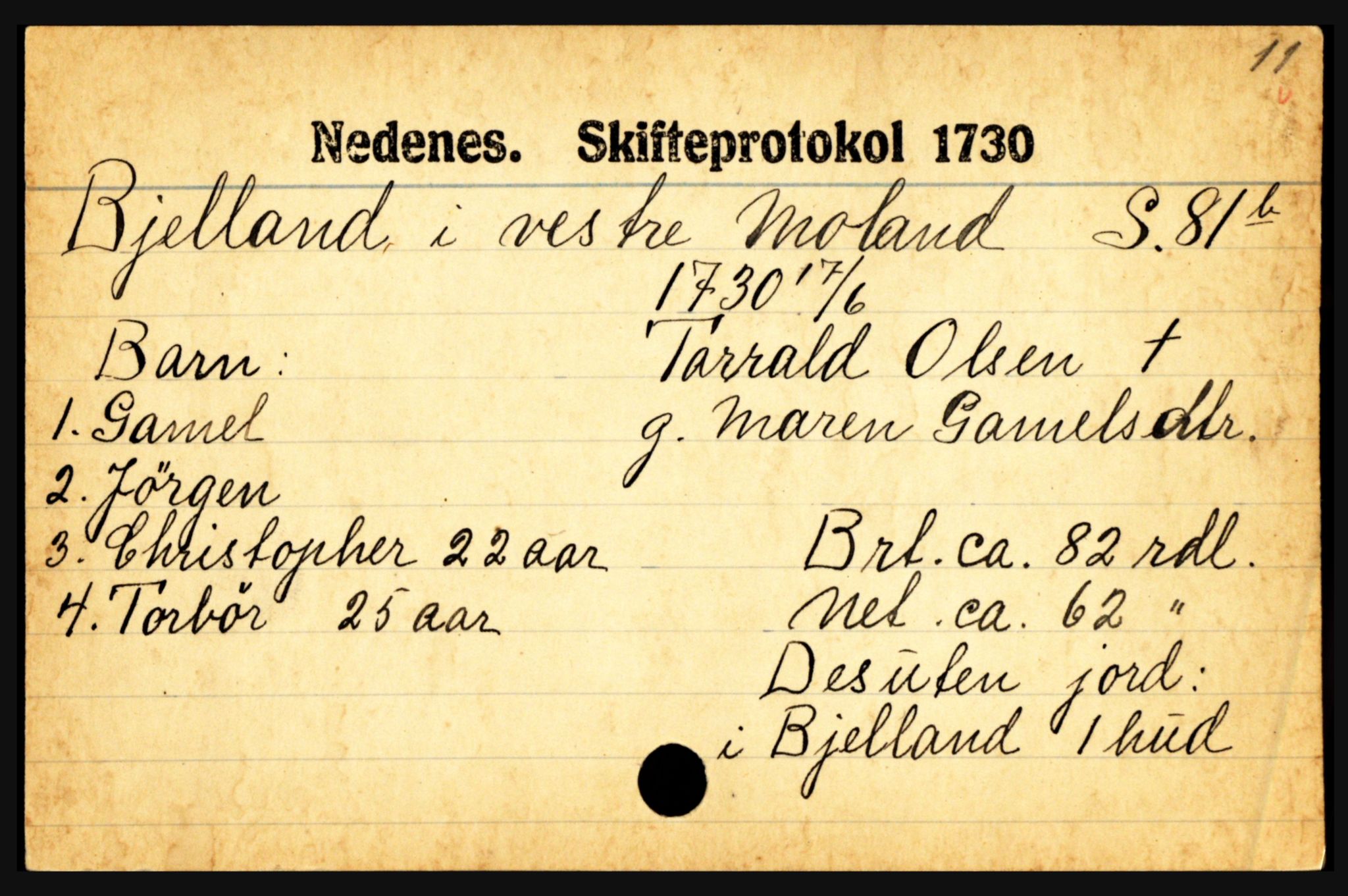 Nedenes sorenskriveri før 1824, AV/SAK-1221-0007/H, p. 2781