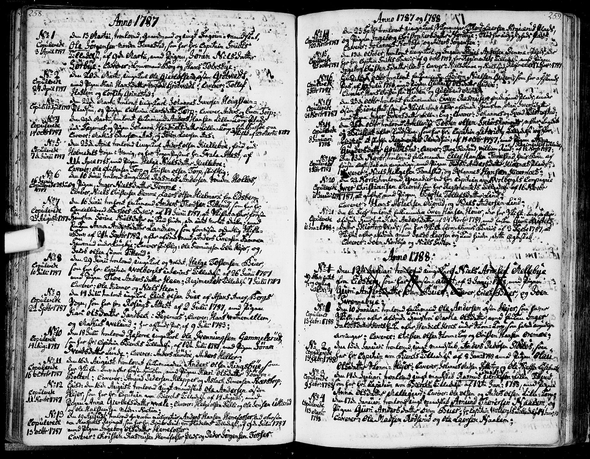 Rakkestad prestekontor Kirkebøker, AV/SAO-A-2008/F/Fa/L0005: Parish register (official) no. I 5, 1784-1814, p. 258-259