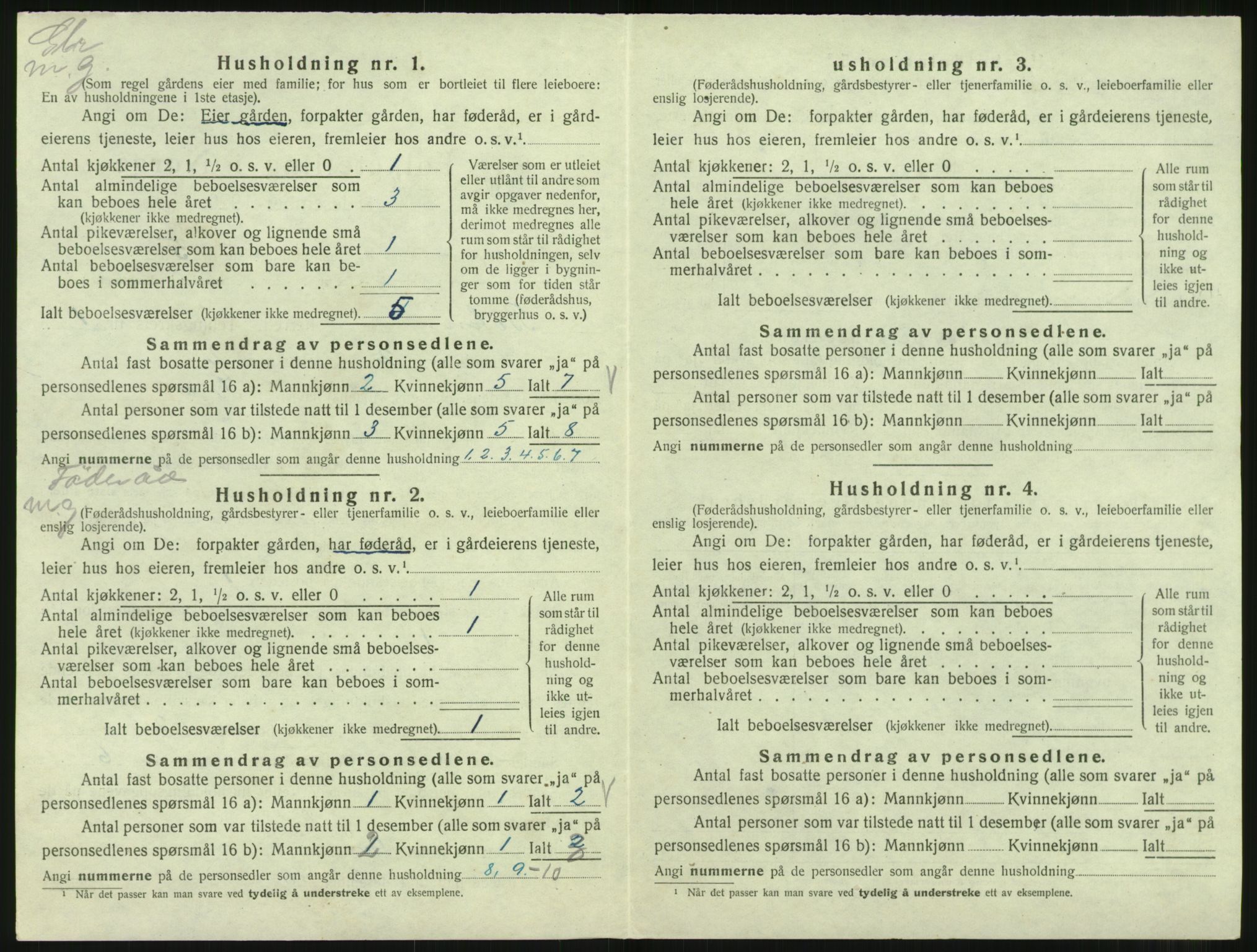 SAST, 1920 census for Bokn, 1920, p. 31