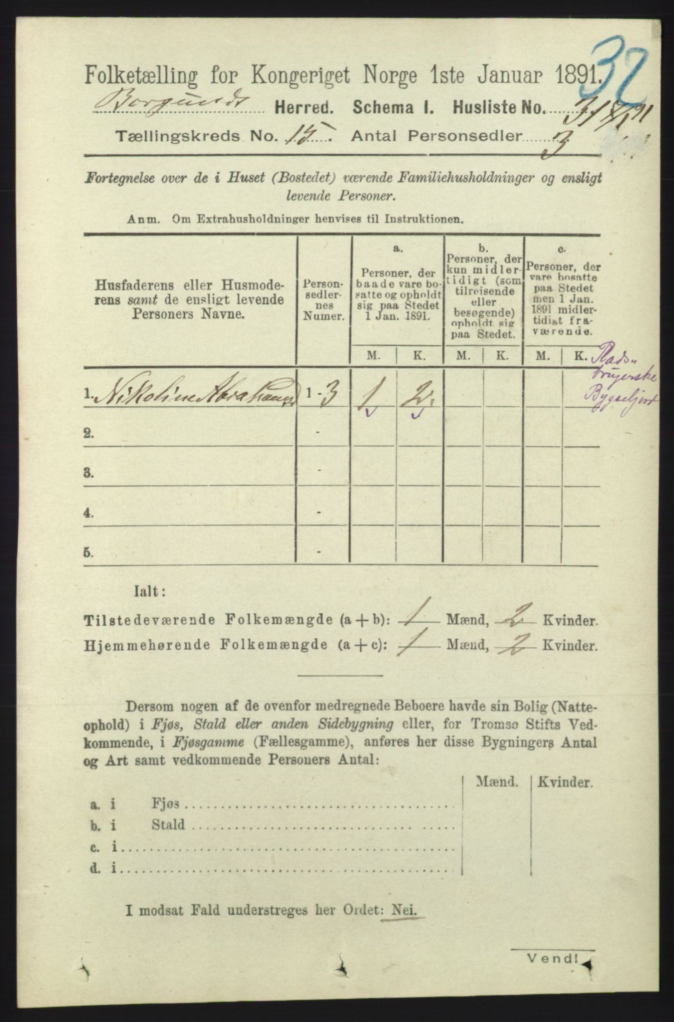 RA, 1891 census for 1531 Borgund, 1891, p. 4471