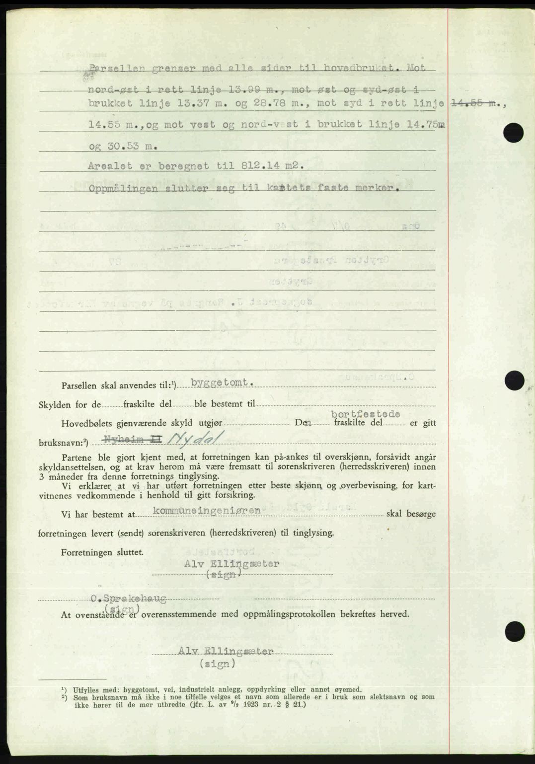 Romsdal sorenskriveri, AV/SAT-A-4149/1/2/2C: Mortgage book no. A30, 1949-1949, Diary no: : 2149/1949