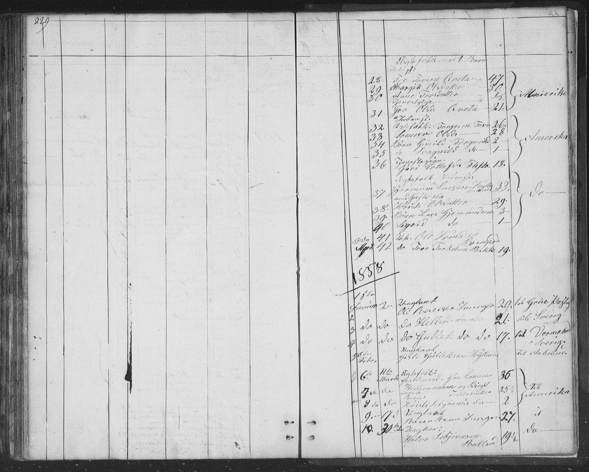 Nore kirkebøker, SAKO/A-238/F/Fc/L0002: Parish register (official) no. III 2, 1836-1861, p. 229