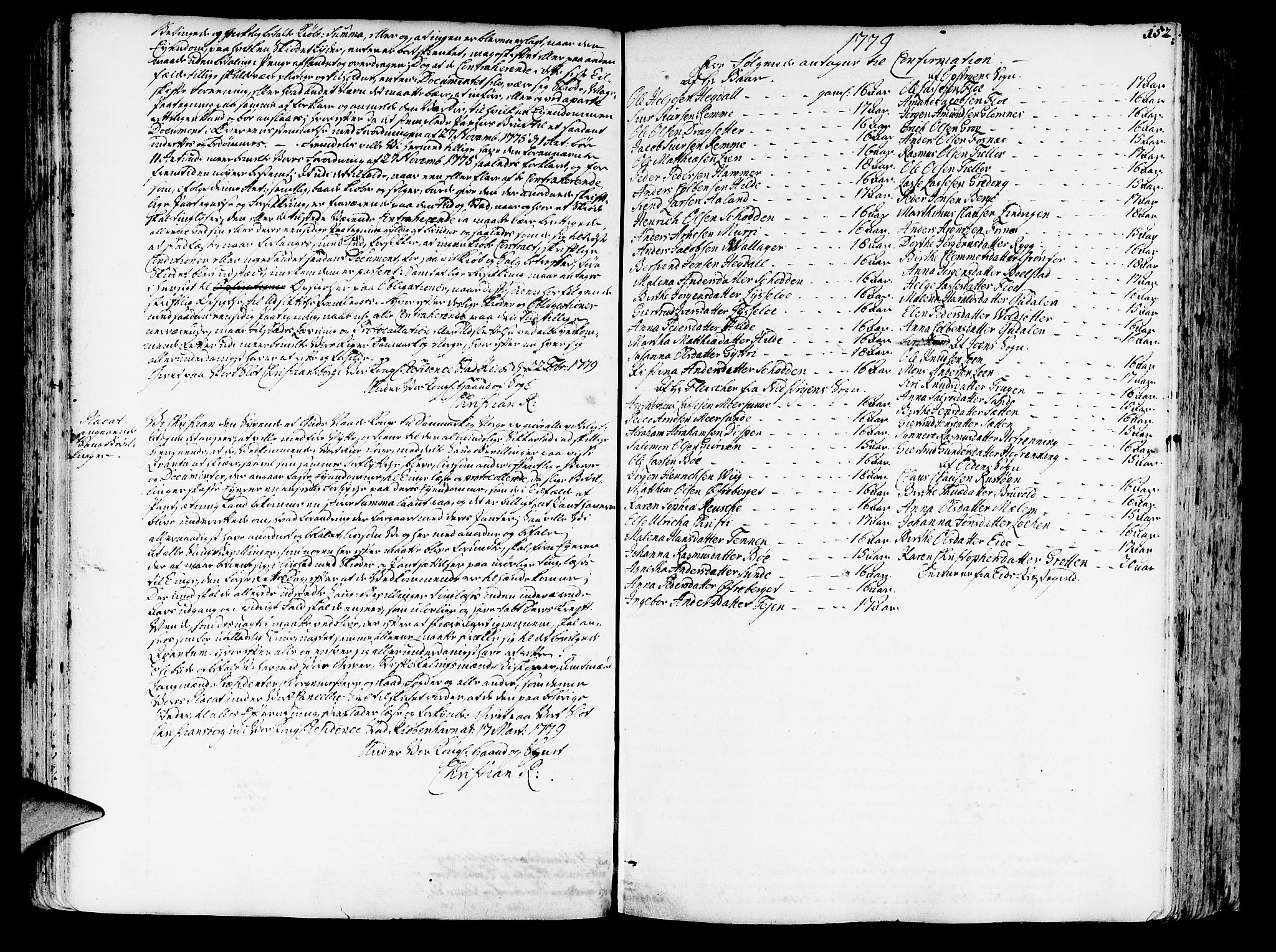 Innvik sokneprestembete, SAB/A-80501: Other parish register no. I.2.A, 1750-1835, p. 152