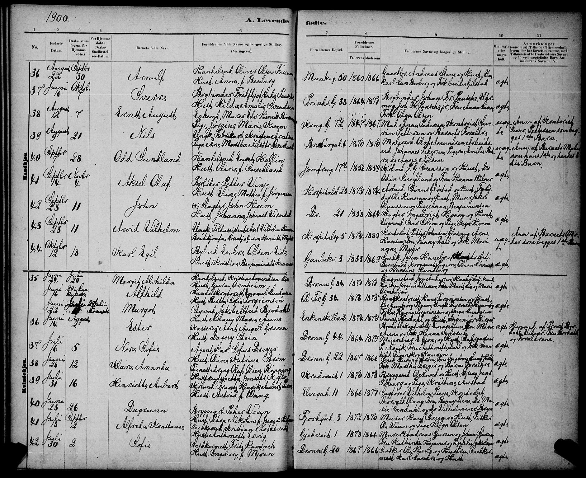 Ministerialprotokoller, klokkerbøker og fødselsregistre - Sør-Trøndelag, AV/SAT-A-1456/602/L0143: Parish register (copy) no. 602C11, 1878-1902