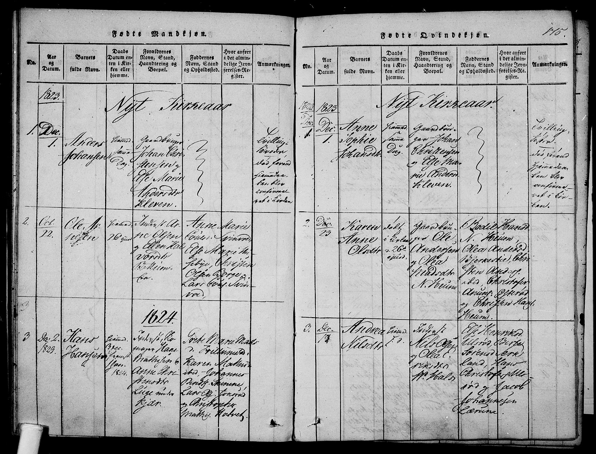 Våle kirkebøker, AV/SAKO-A-334/F/Fa/L0007: Parish register (official) no. I 7, 1814-1824, p. 174-175