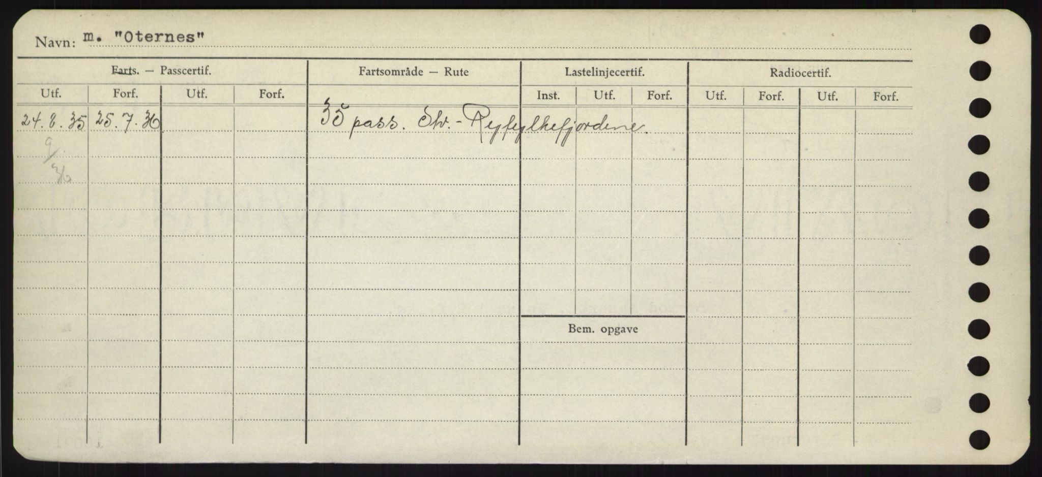 Sjøfartsdirektoratet med forløpere, Skipsmålingen, RA/S-1627/H/Hd/L0028: Fartøy, O, p. 508