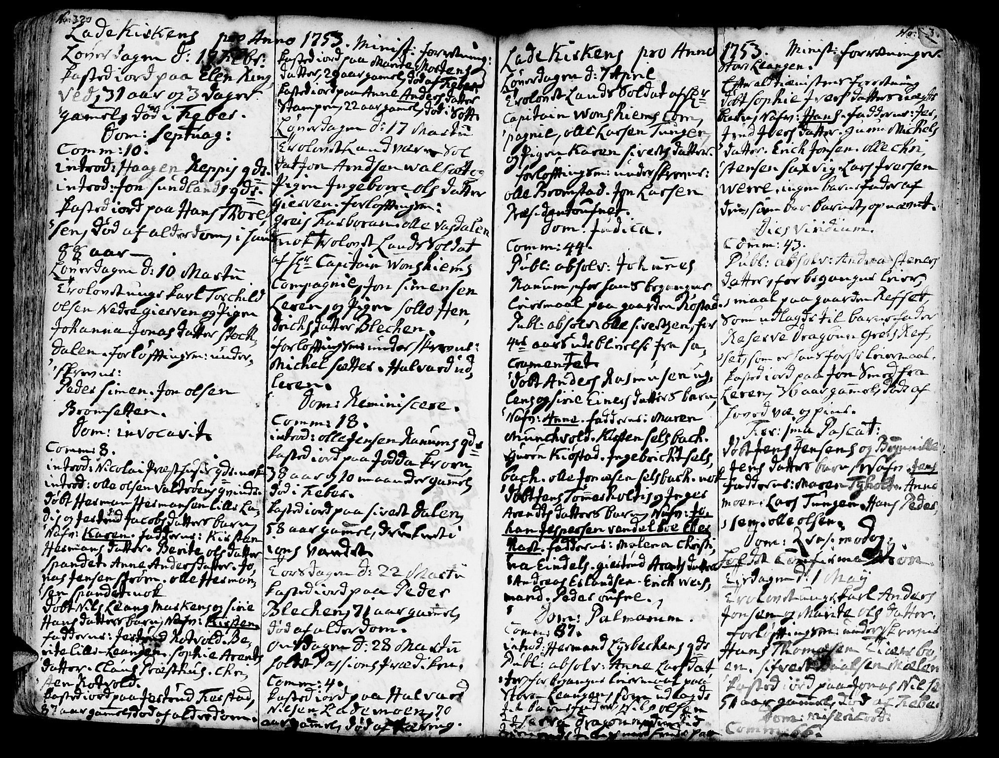 Ministerialprotokoller, klokkerbøker og fødselsregistre - Sør-Trøndelag, SAT/A-1456/606/L0275: Parish register (official) no. 606A01 /1, 1727-1780, p. 320-321