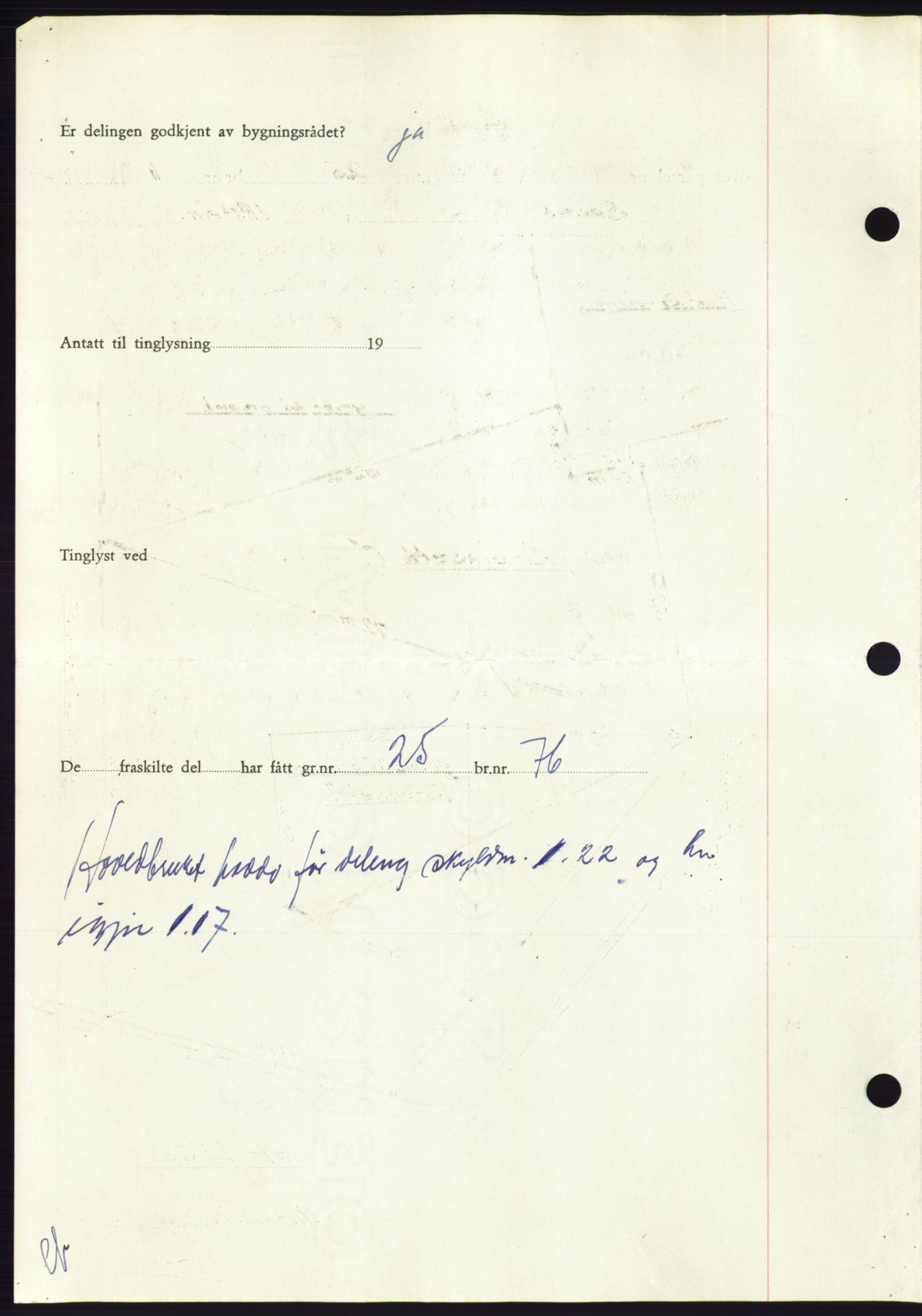 Søre Sunnmøre sorenskriveri, AV/SAT-A-4122/1/2/2C/L0092: Mortgage book no. 18A, 1952-1952, Diary no: : 1319/1952