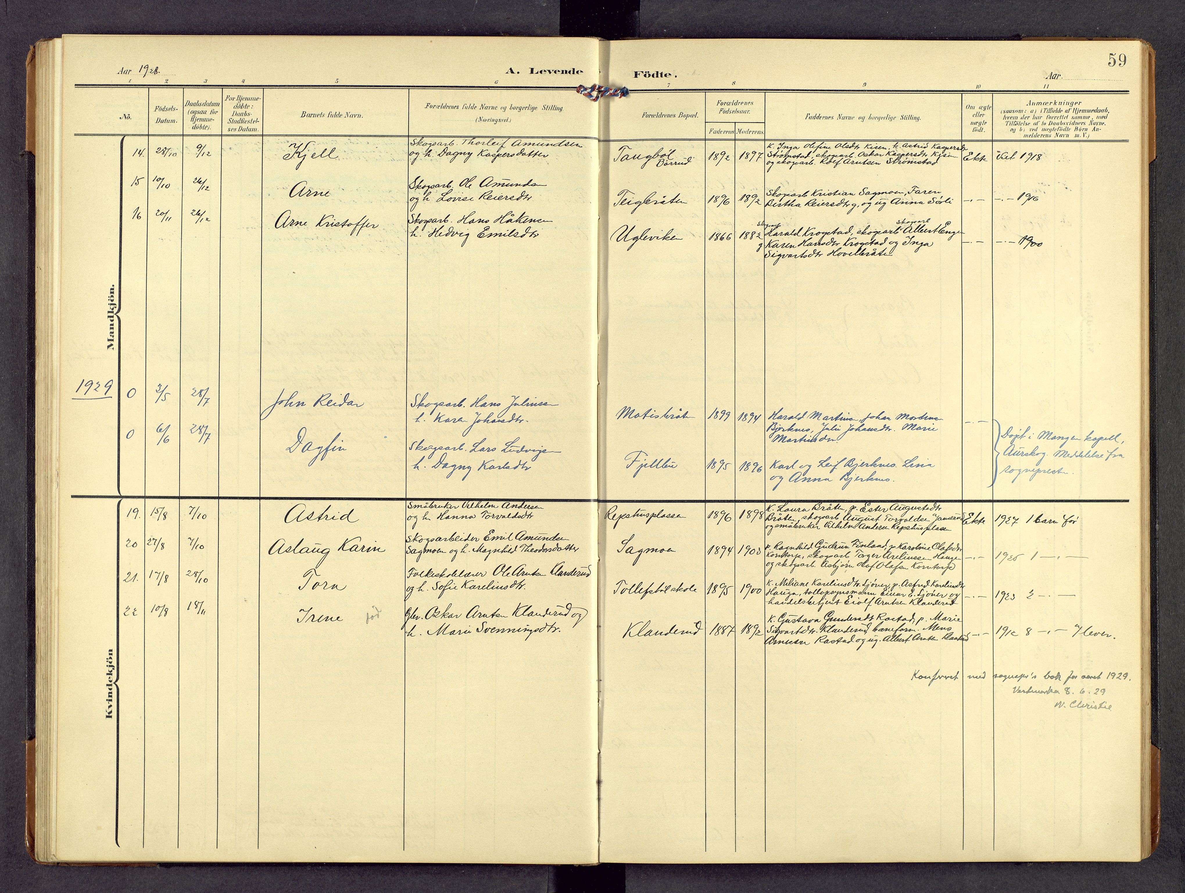 Eidskog prestekontor, AV/SAH-PREST-026/H/Ha/Hab/L0004: Parish register (copy) no. 4, 1907-1964, p. 59