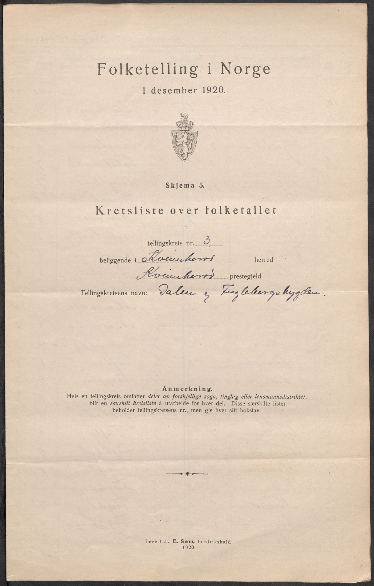 SAB, 1920 census for Kvinnherad, 1920, p. 10