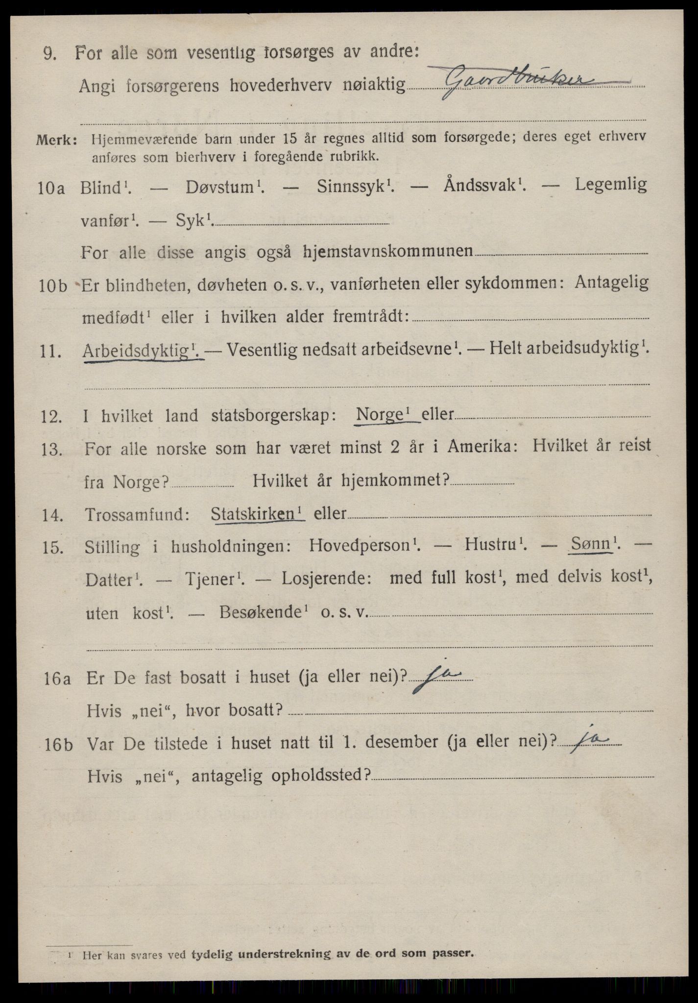 SAT, 1920 census for Halsa, 1920, p. 2010