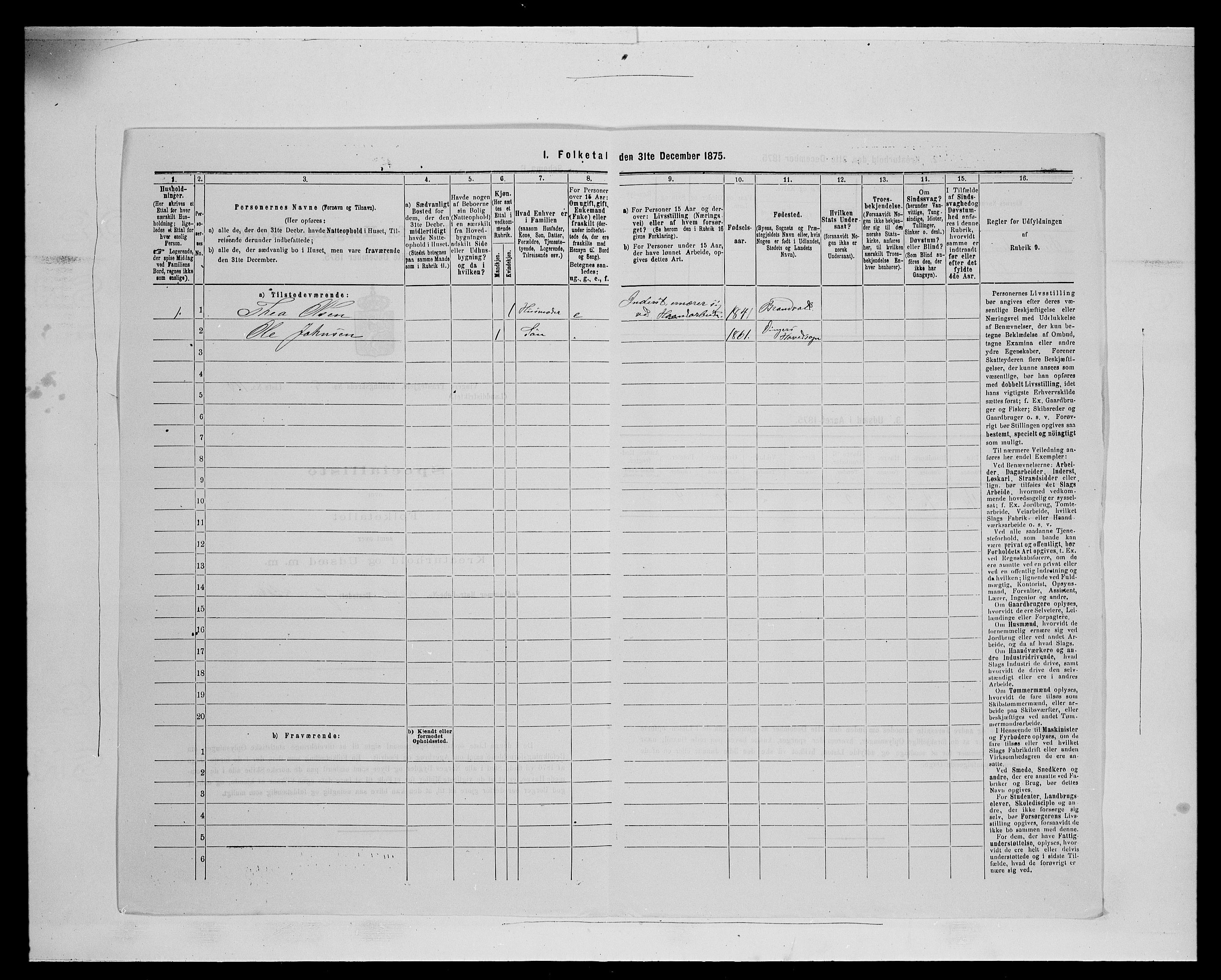 SAH, 1875 census for 0421L Vinger/Vinger og Austmarka, 1875, p. 937