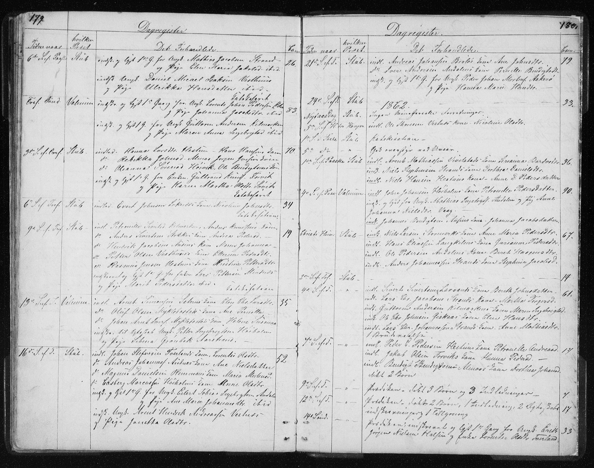 Ministerialprotokoller, klokkerbøker og fødselsregistre - Nordland, SAT/A-1459/819/L0275: Parish register (copy) no. 819C01, 1841-1868, p. 179-180