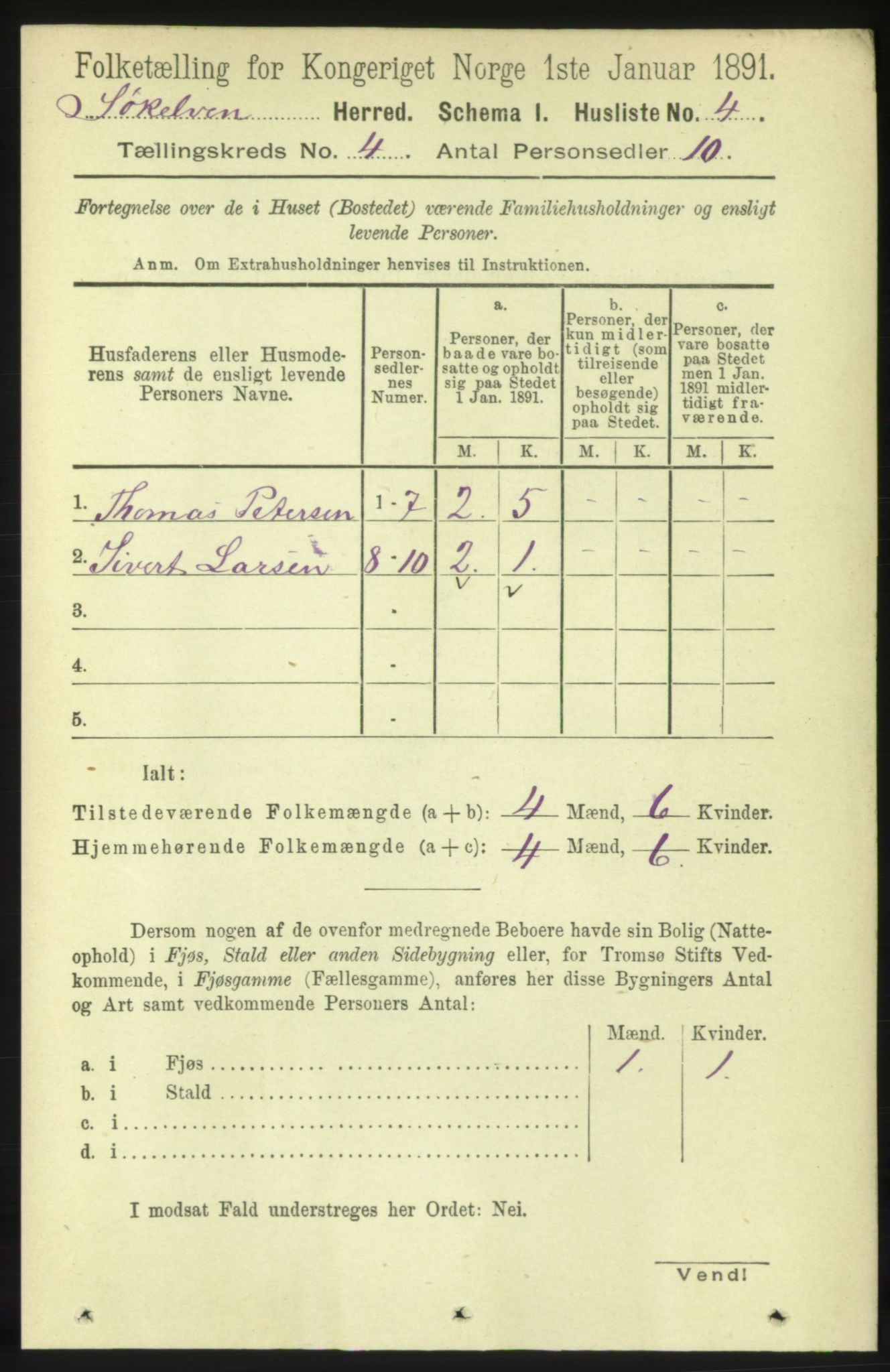 RA, 1891 census for 1528 Sykkylven, 1891, p. 2220