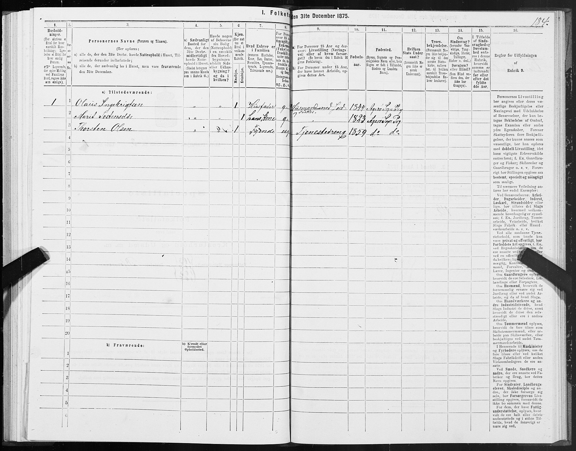 SAT, 1875 census for 1545P Aukra, 1875, p. 1184