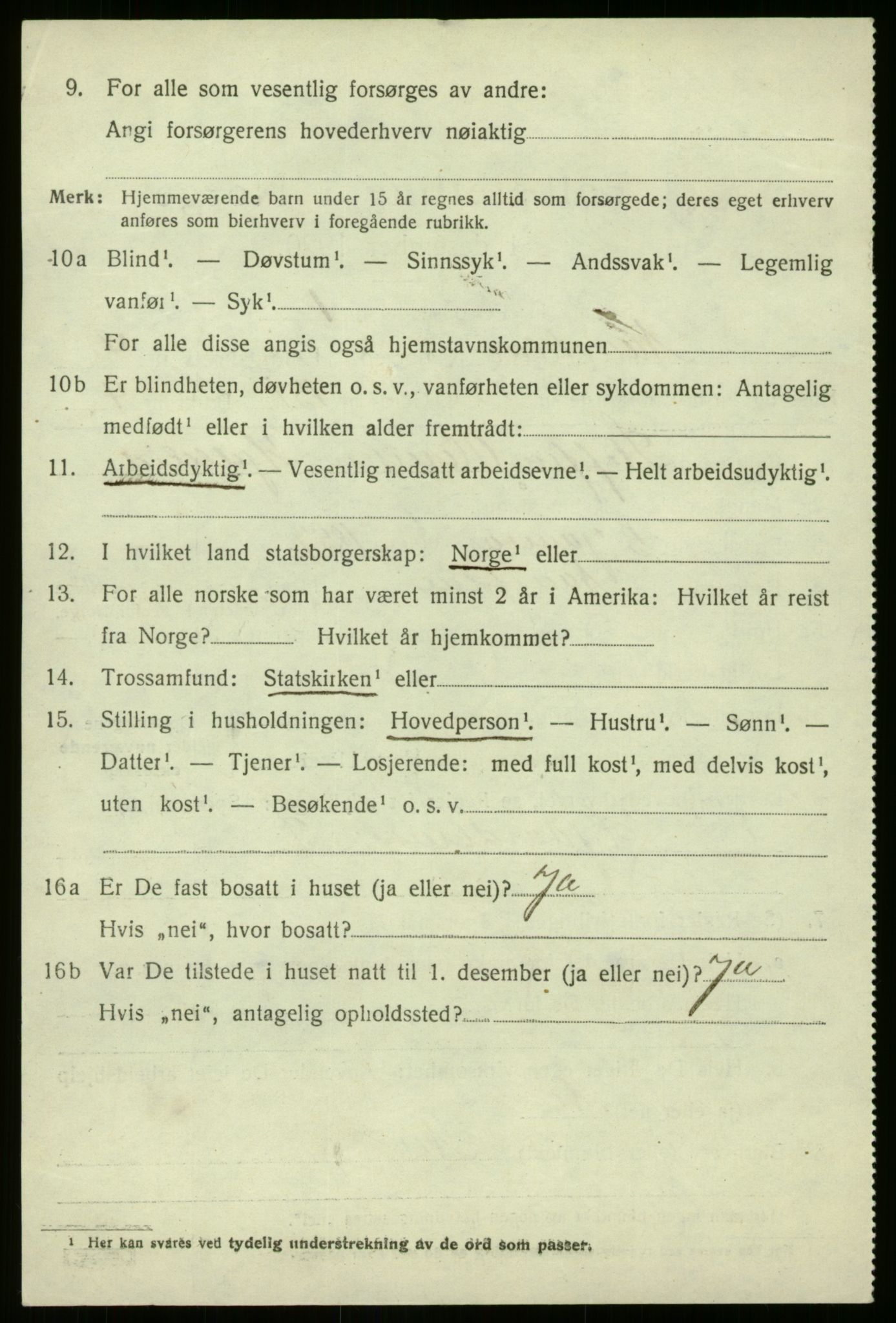 SAB, 1920 census for Naustdal, 1920, p. 3076