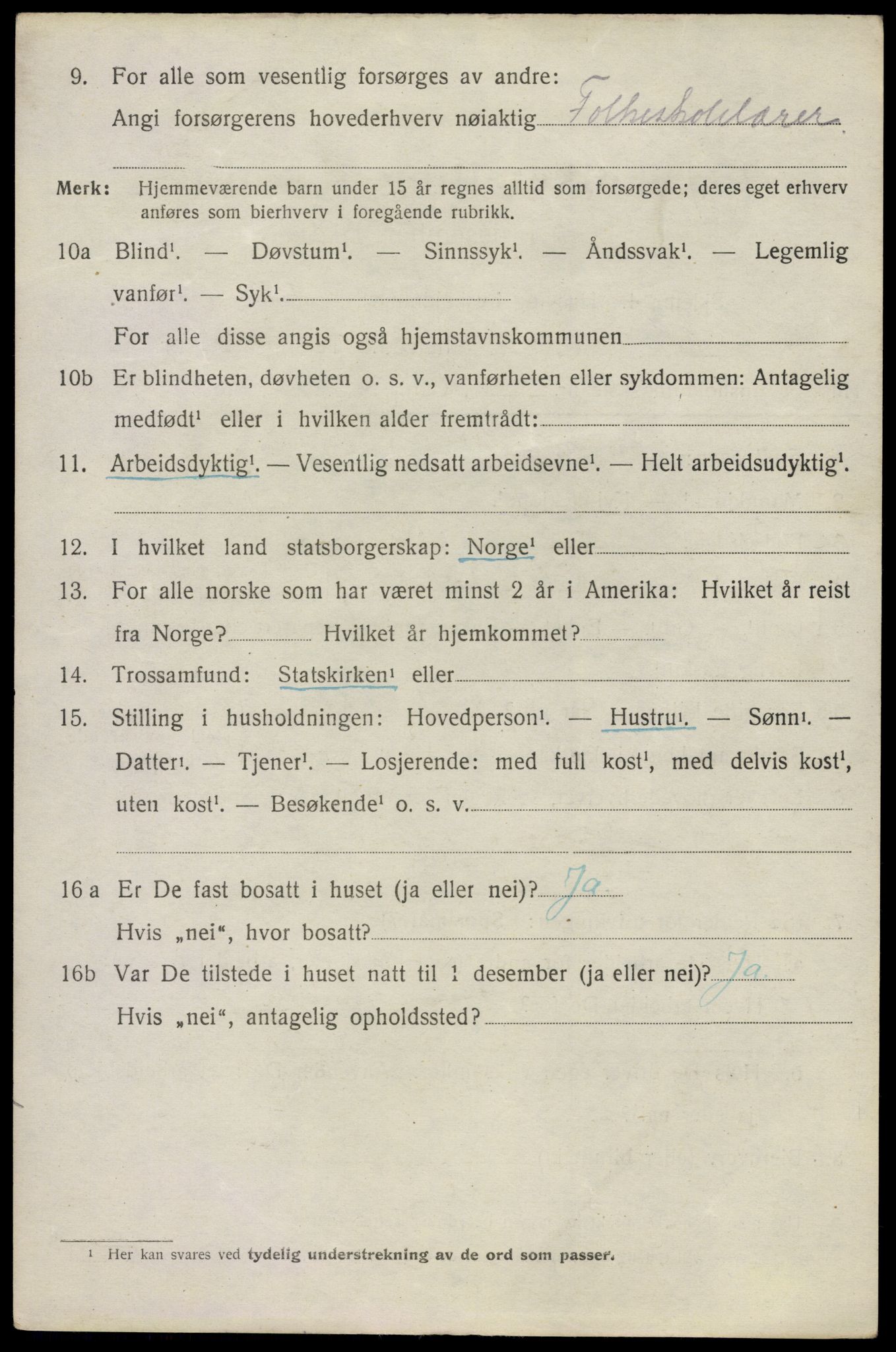 SAO, 1920 census for Våler, 1920, p. 915