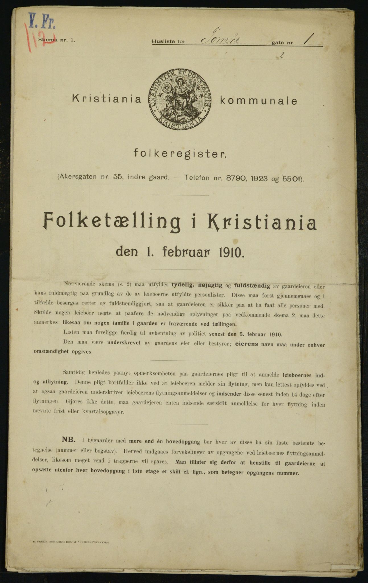 OBA, Municipal Census 1910 for Kristiania, 1910, p. 107625