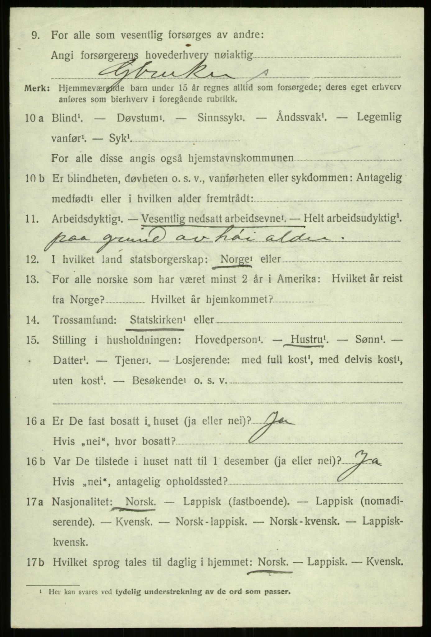 SATØ, 1920 census for Trondenes, 1920, p. 6176