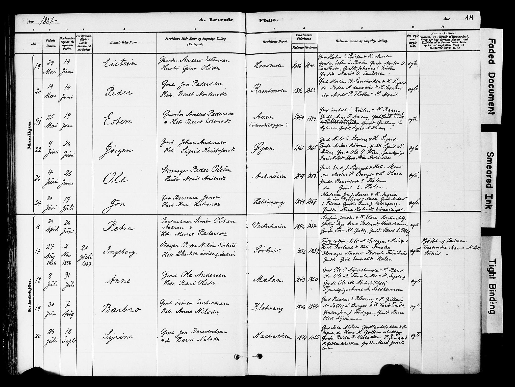 Tynset prestekontor, AV/SAH-PREST-058/H/Ha/Haa/L0022: Parish register (official) no. 22, 1880-1899, p. 48