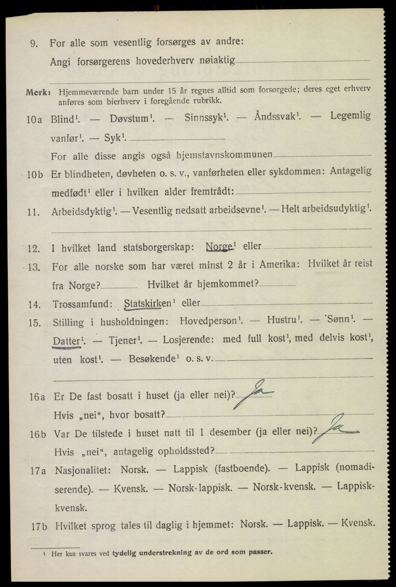 SAT, 1920 census for Saltdal, 1920, p. 2846