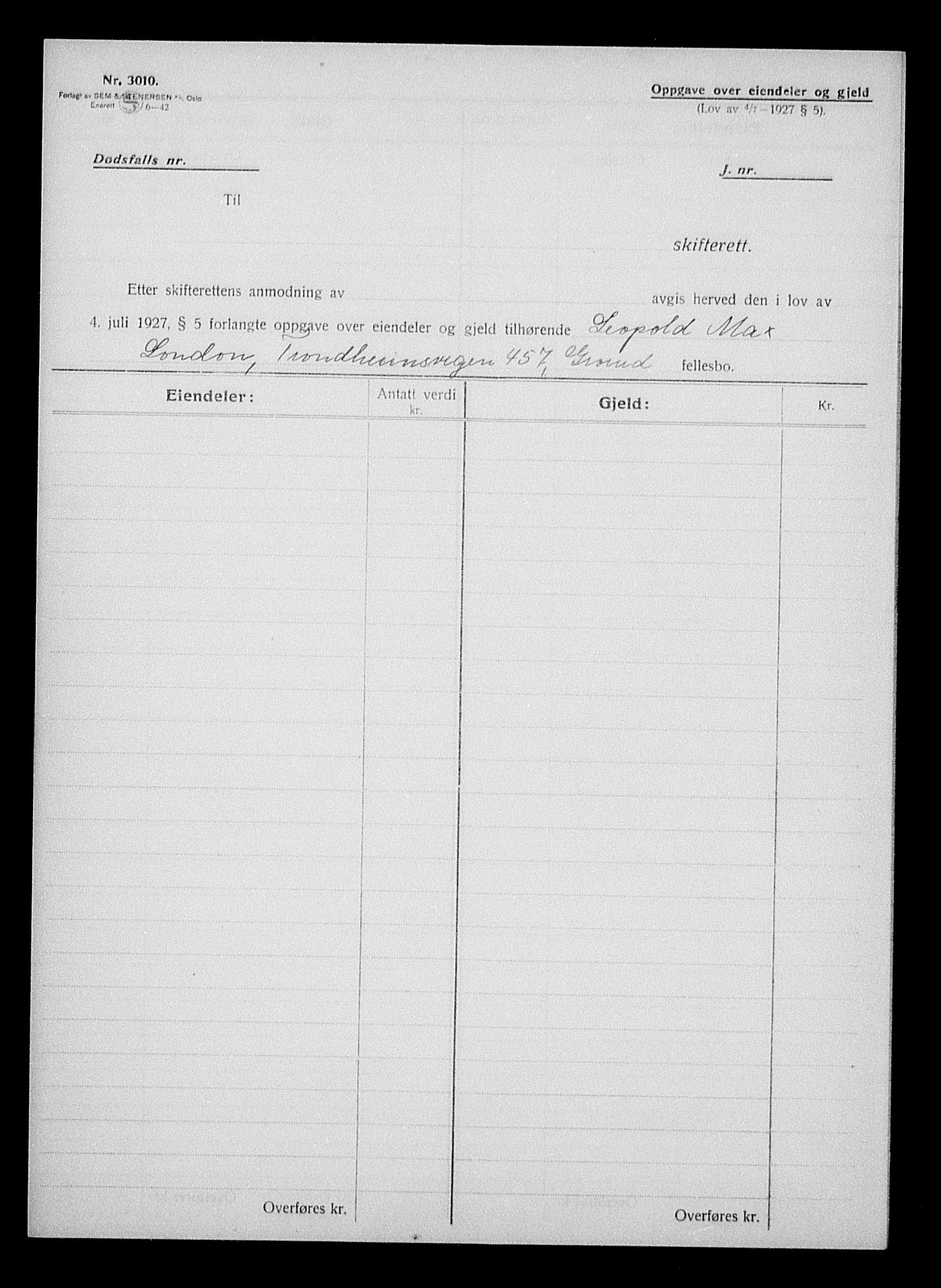 Justisdepartementet, Tilbakeføringskontoret for inndratte formuer, RA/S-1564/H/Hc/Hcc/L0960: --, 1945-1947, p. 444