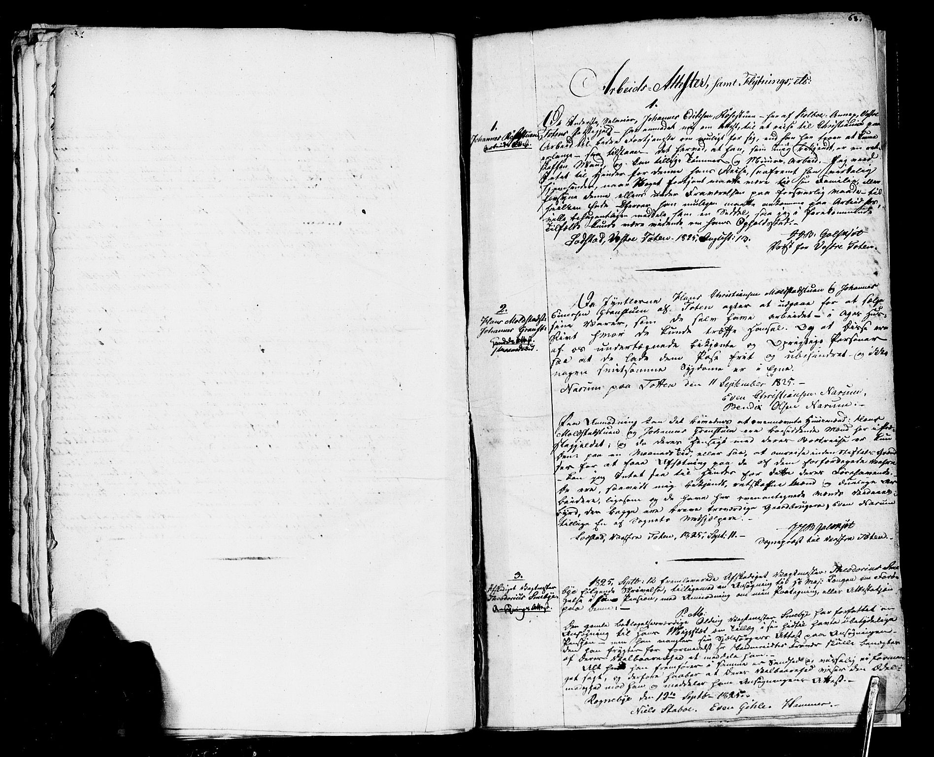 Vestre Toten prestekontor, AV/SAH-PREST-108/H/Ha/Haa/L0001: Parish register (official) no. 1, 1825-1826, p. 68