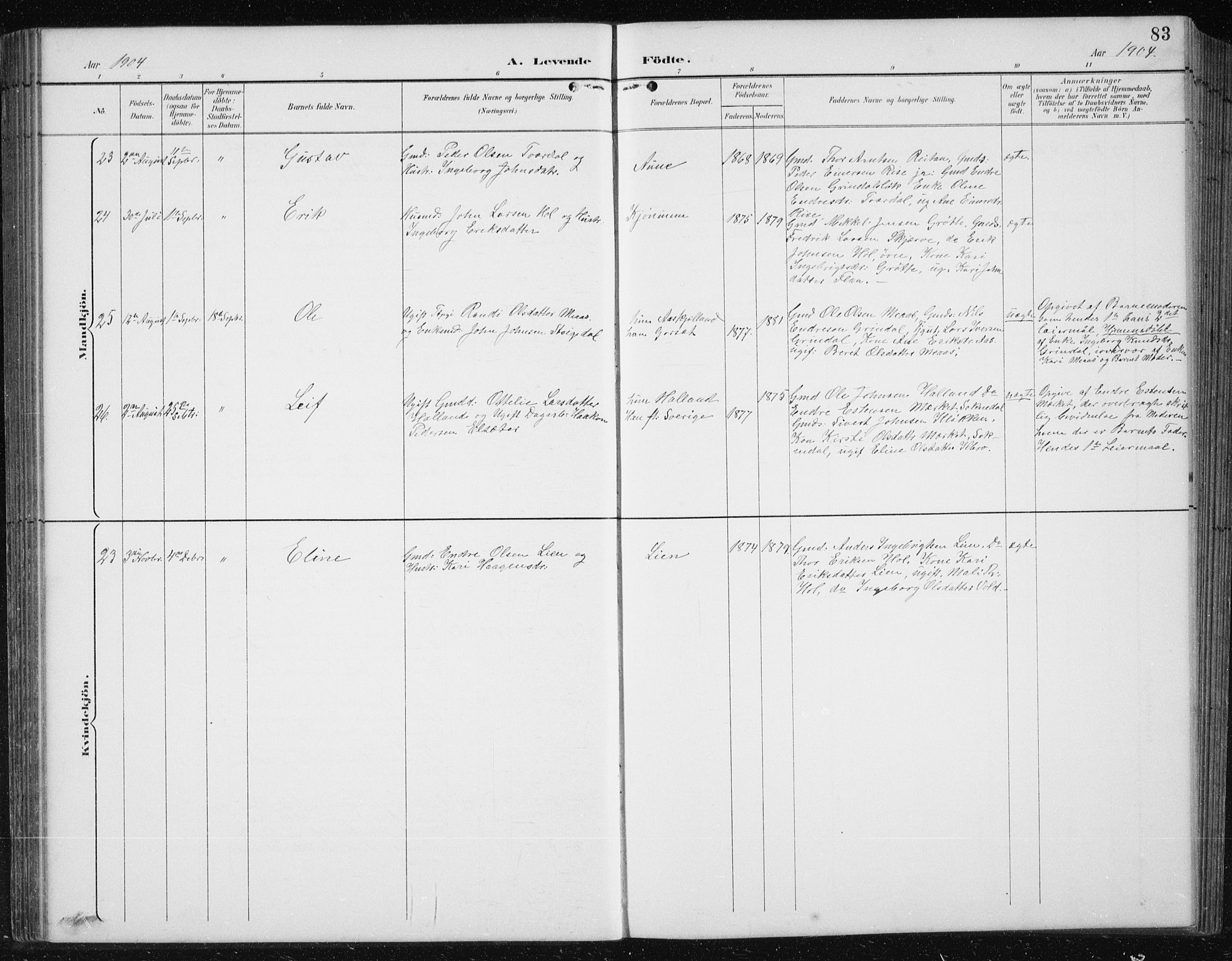 Ministerialprotokoller, klokkerbøker og fødselsregistre - Sør-Trøndelag, AV/SAT-A-1456/674/L0876: Parish register (copy) no. 674C03, 1892-1912, p. 83