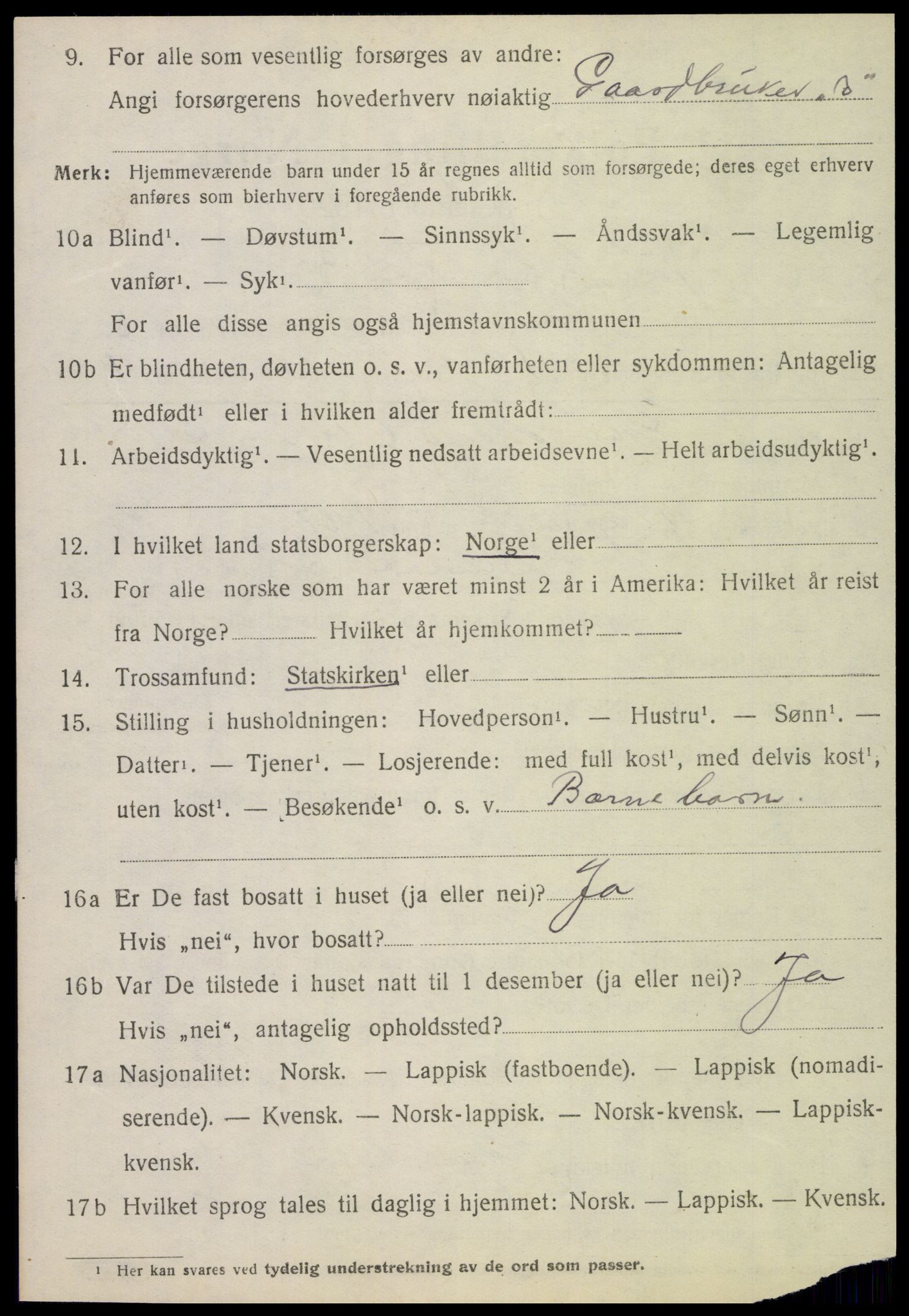 SAT, 1920 census for Bindal, 1920, p. 5902