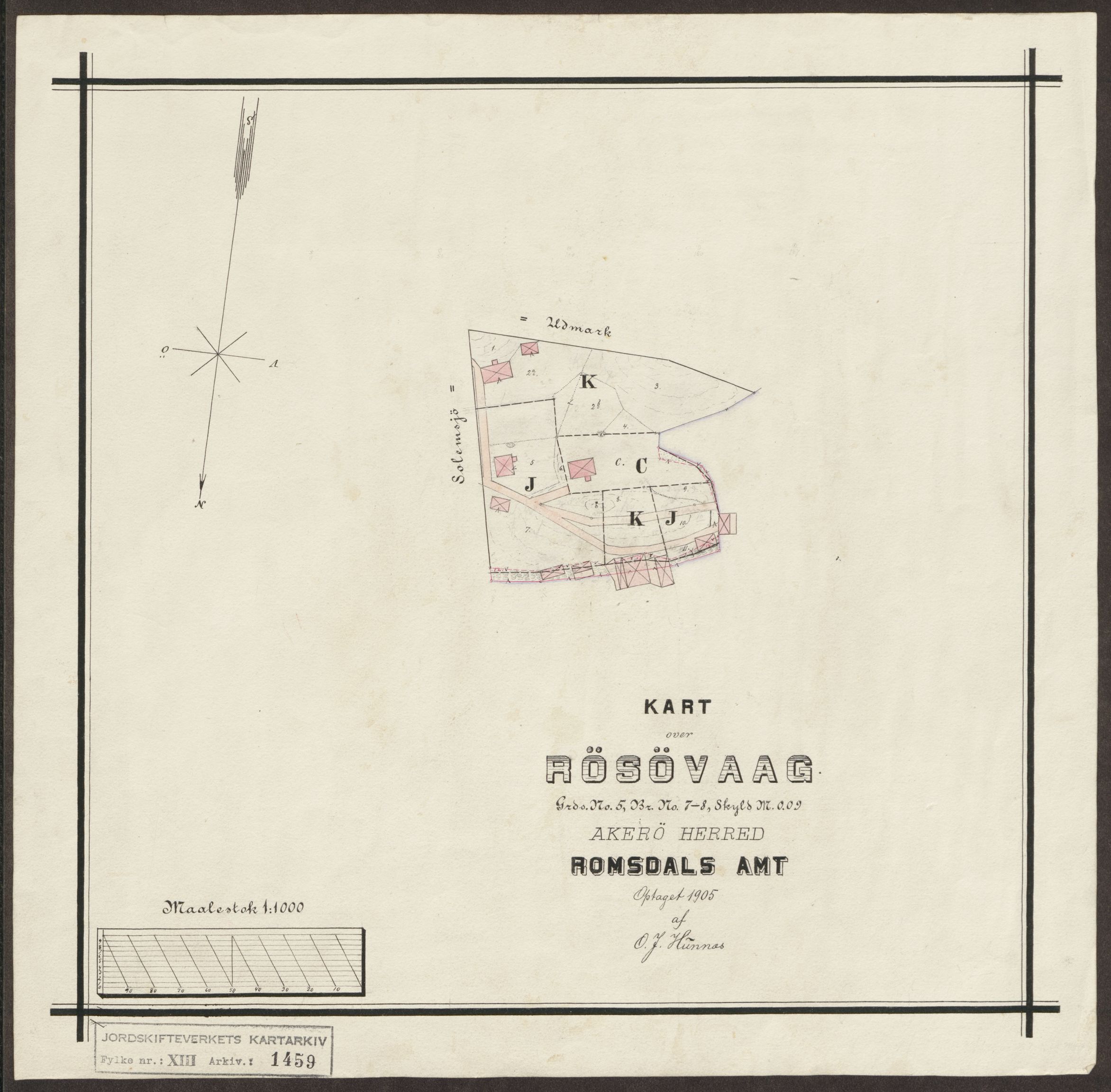 Jordskifteverkets kartarkiv, AV/RA-S-3929/T, 1859-1988, p. 1719