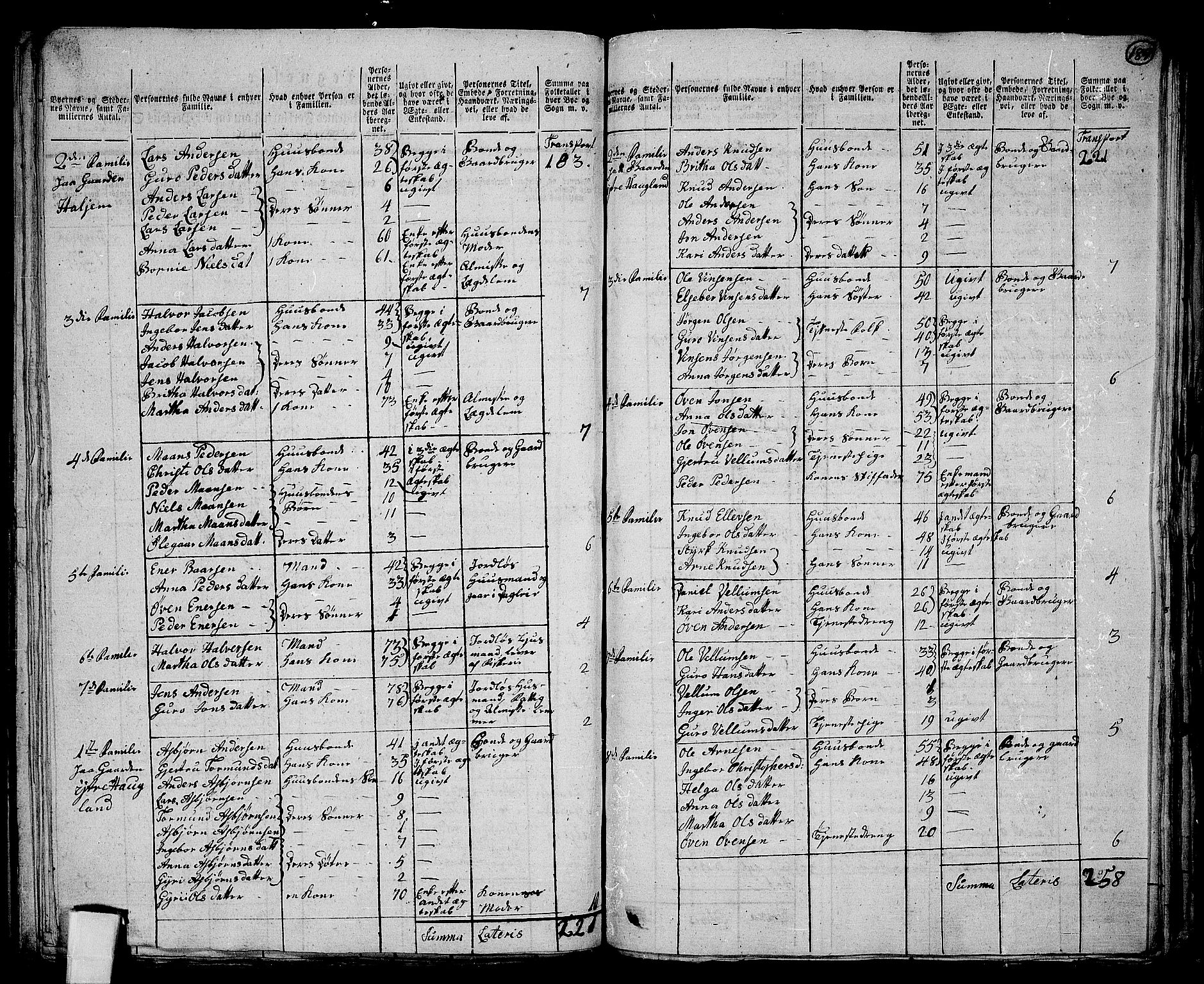 RA, 1801 census for 1243P Os, 1801, p. 188b-189a