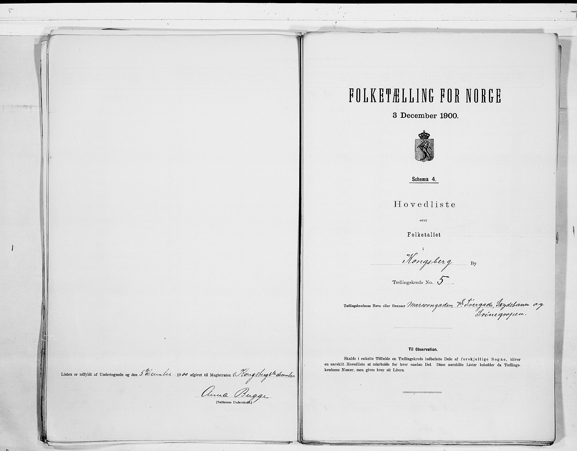 RA, 1900 census for Kongsberg, 1900, p. 12