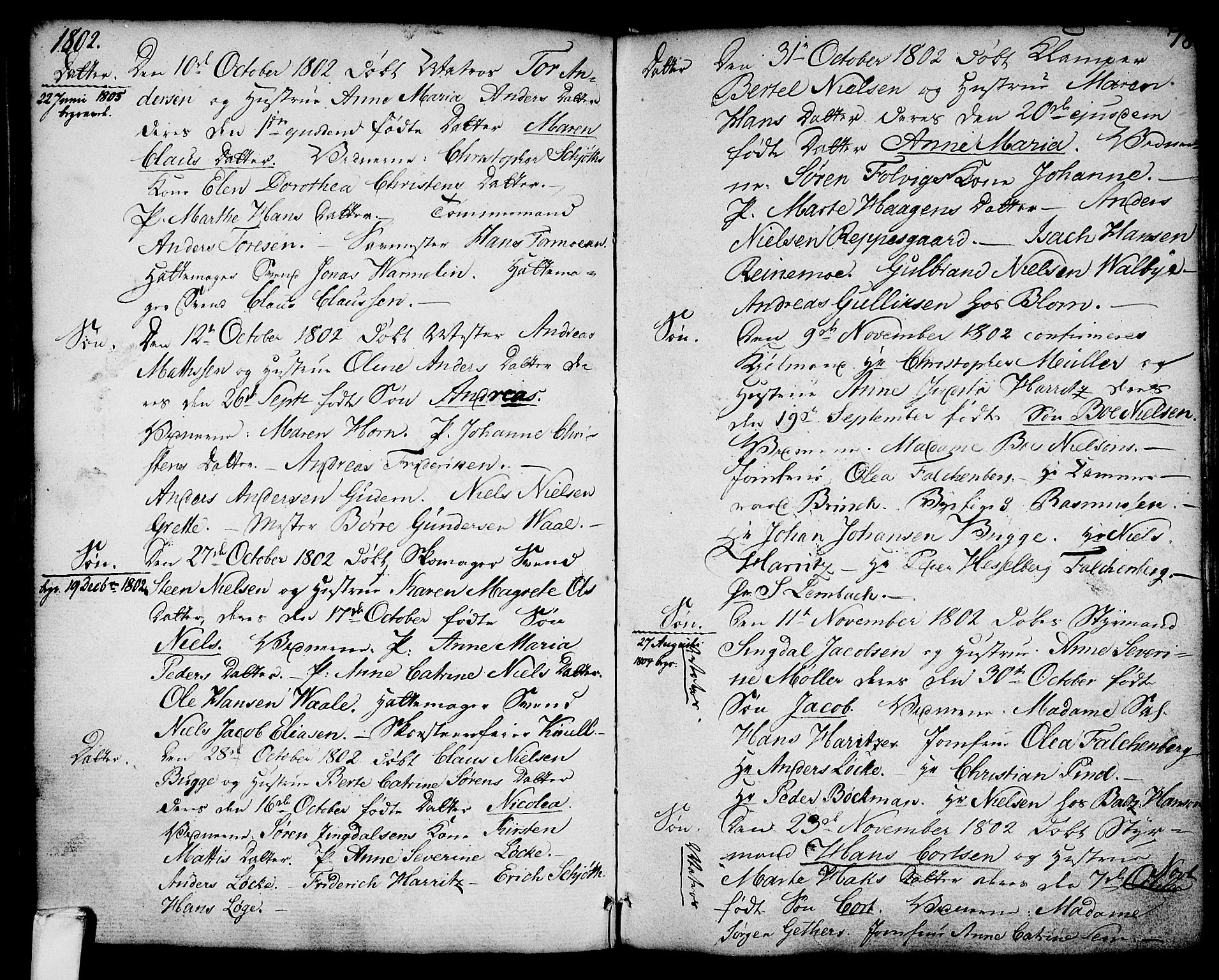 Larvik kirkebøker, SAKO/A-352/G/Ga/L0001: Parish register (copy) no. I 1, 1785-1807, p. 78