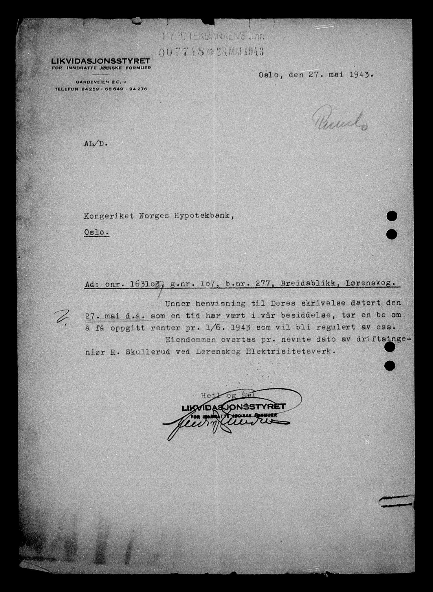 Justisdepartementet, Tilbakeføringskontoret for inndratte formuer, AV/RA-S-1564/H/Hc/Hcc/L0927: --, 1945-1947, p. 195