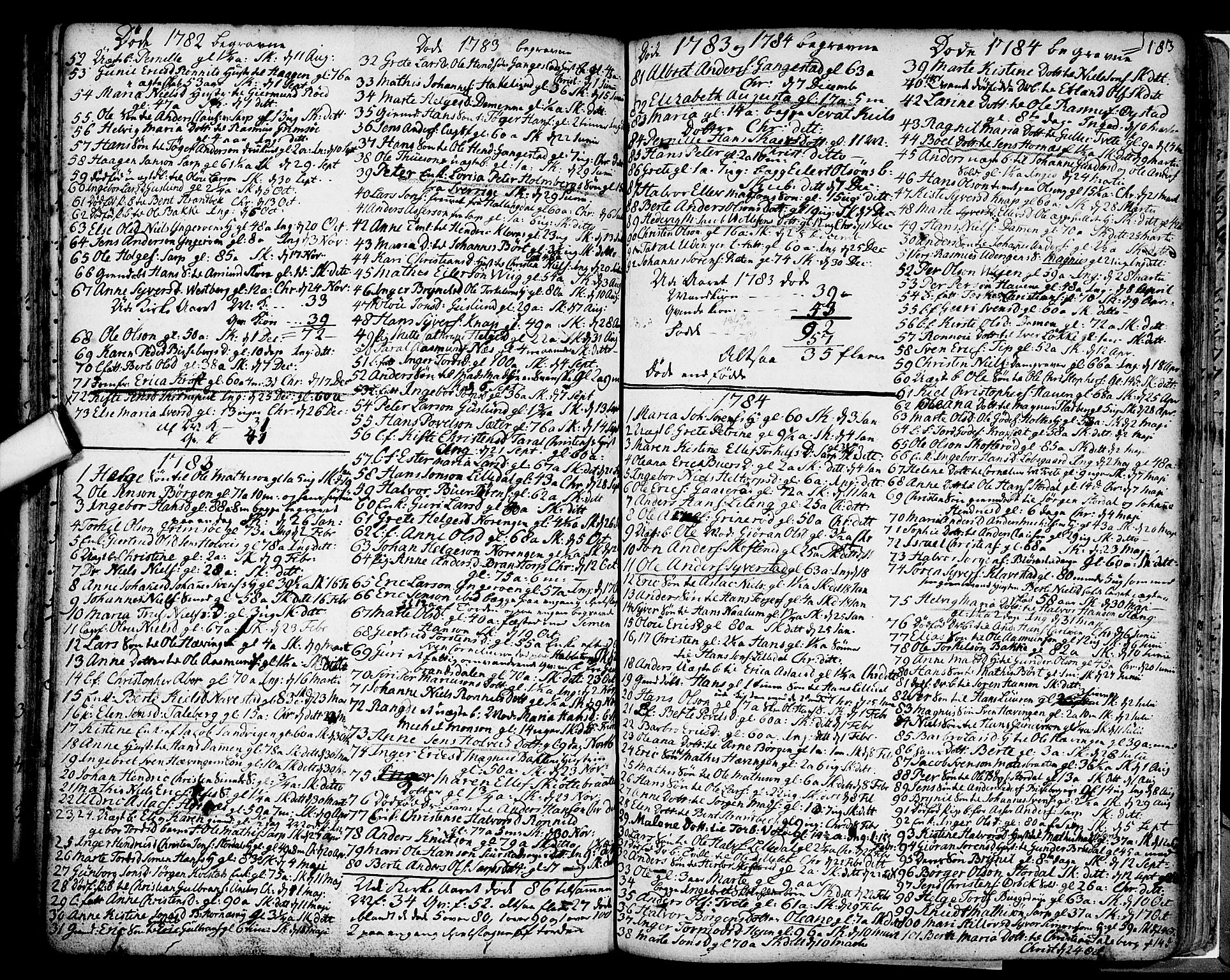 Skjeberg prestekontor Kirkebøker, SAO/A-10923/F/Fa/L0002: Parish register (official) no. I 2, 1726-1791, p. 183