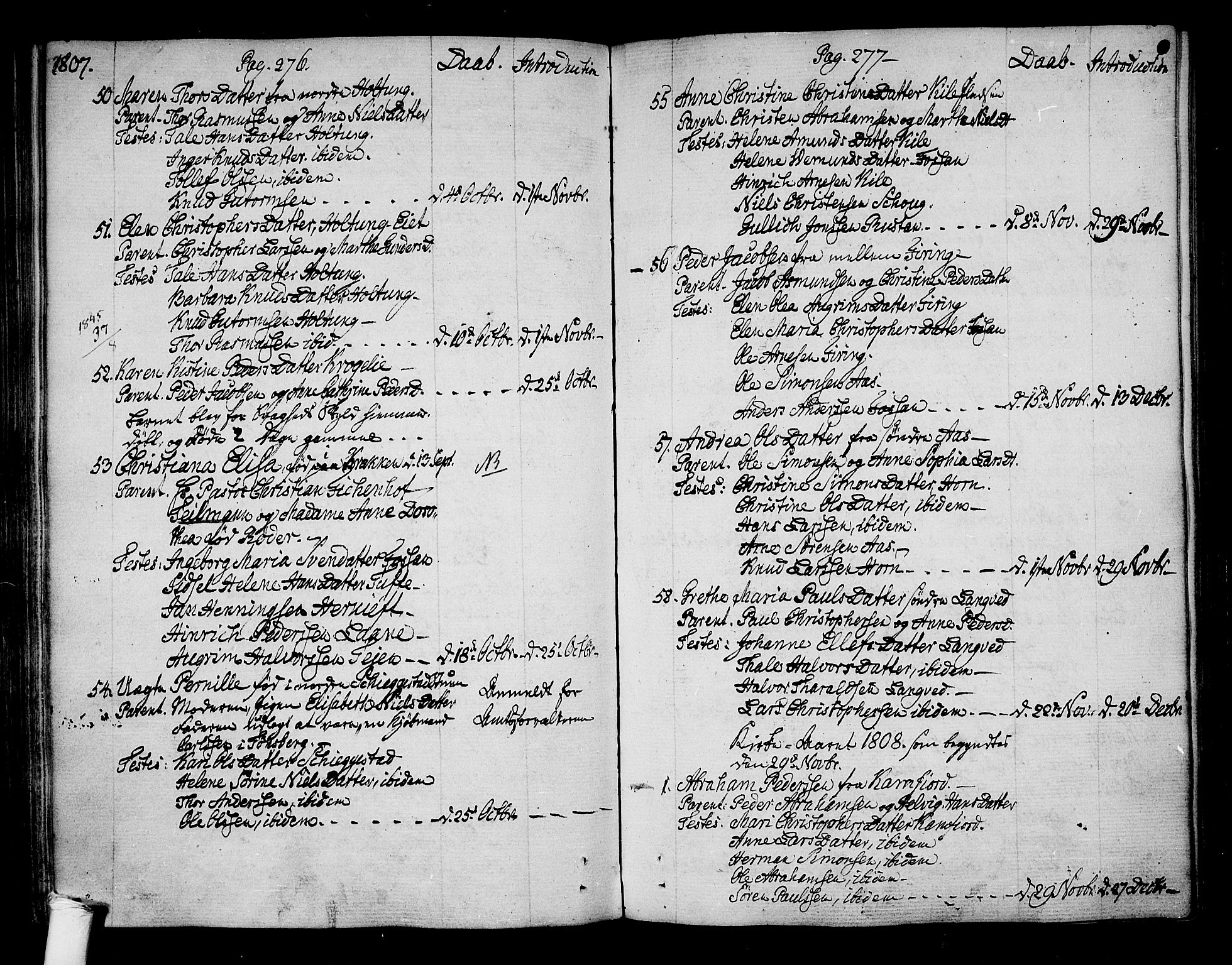 Ramnes kirkebøker, AV/SAKO-A-314/F/Fa/L0003: Parish register (official) no. I 3, 1790-1813, p. 276-277